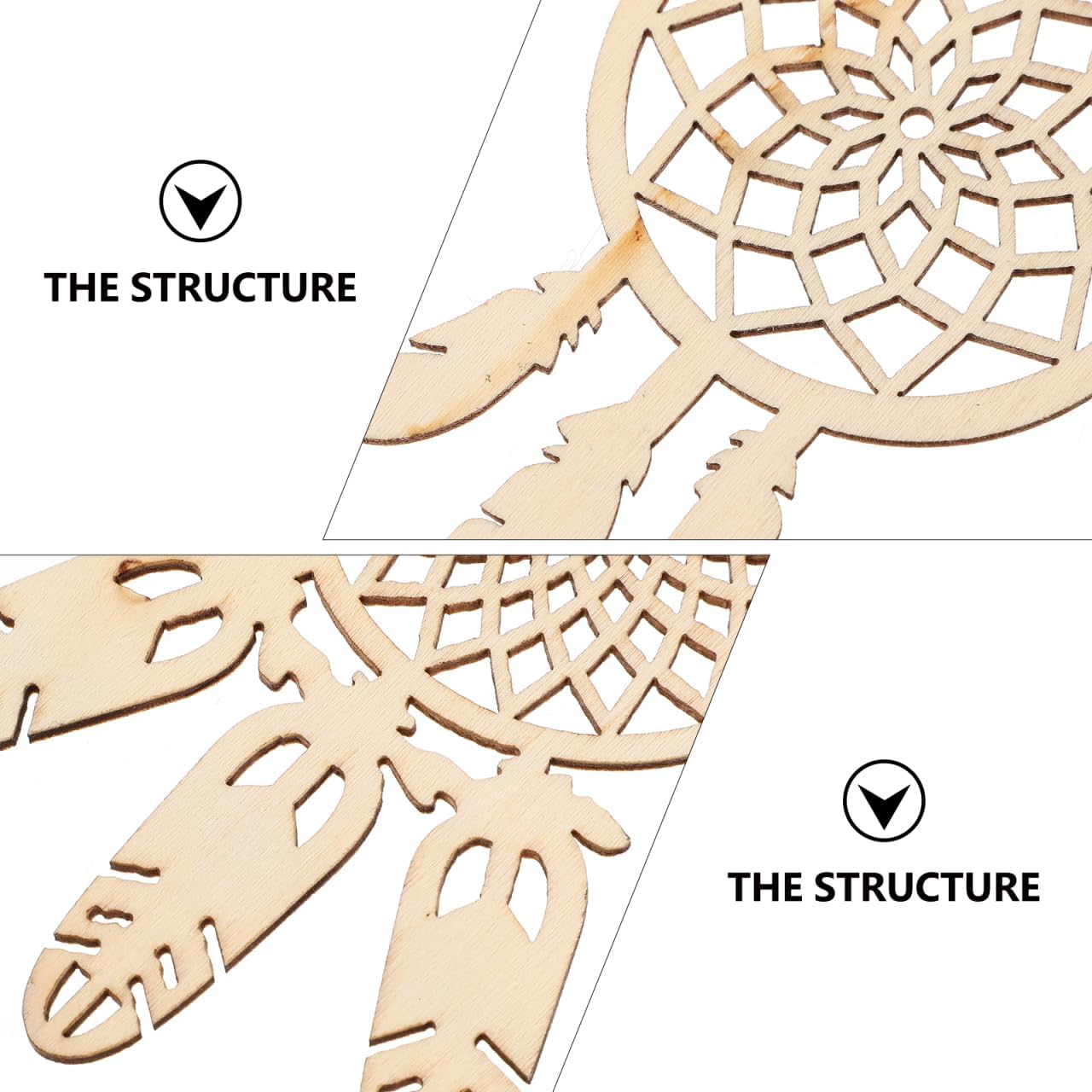 EXCEART Unfinished Wood Dream Catcher 40Pcs
