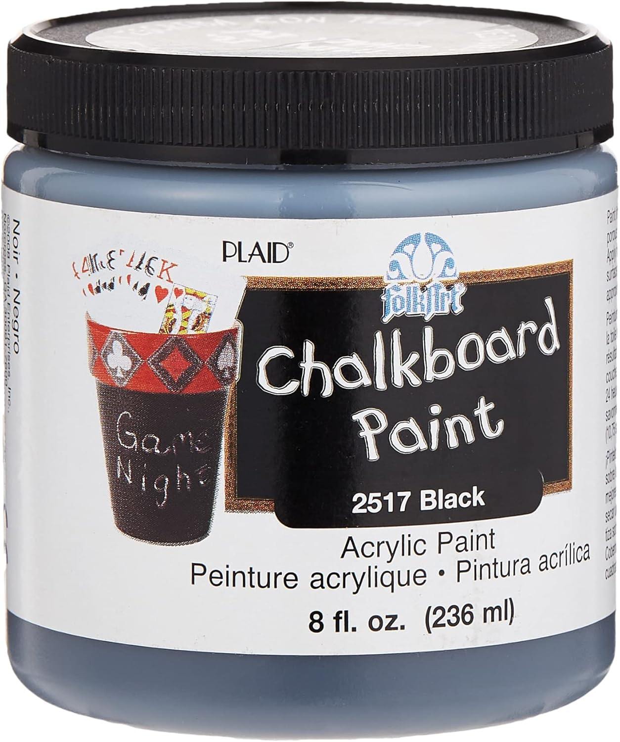 FolkArt Chalkboard Paint Black 8-Ounce Jar