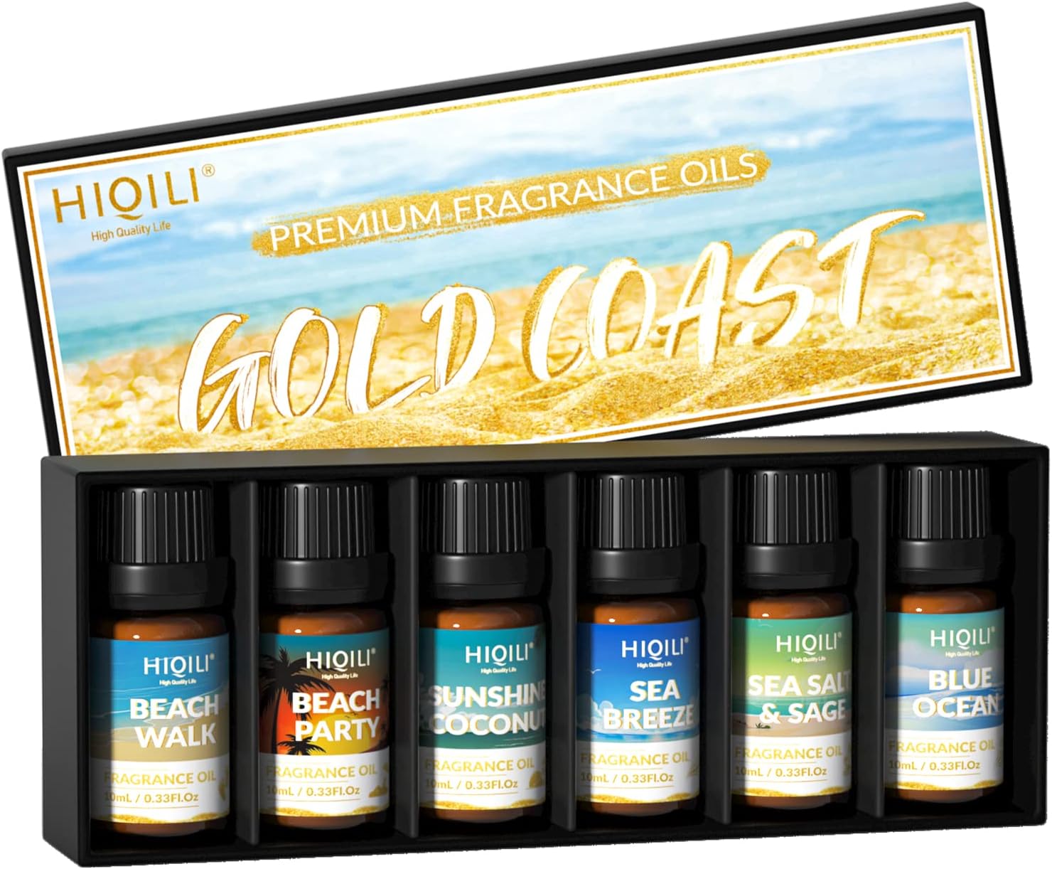 HIQILI Fragrance Oil Set Gold Coast 6x10ml