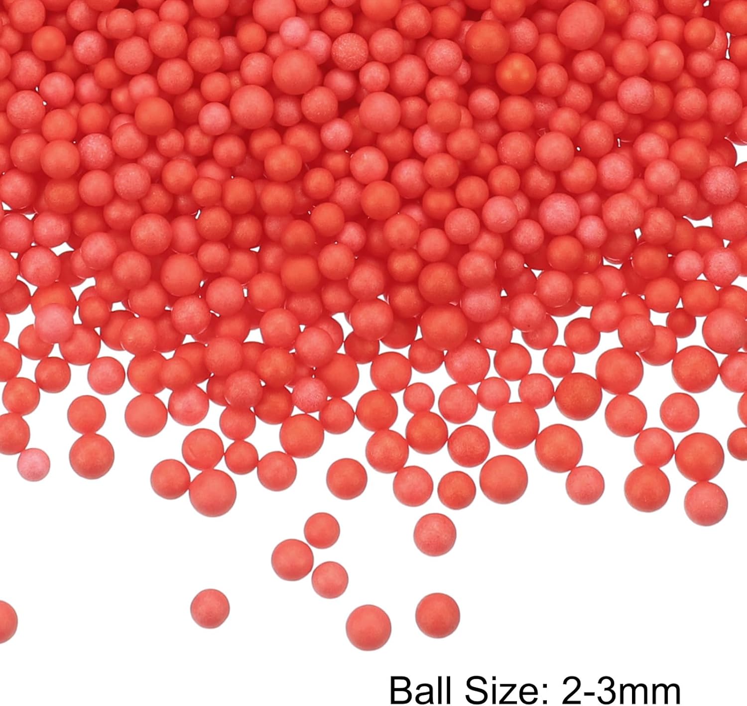 MECCANIXITY 2-3mm Foam Balls Light Red 1 Pack 8000pcs