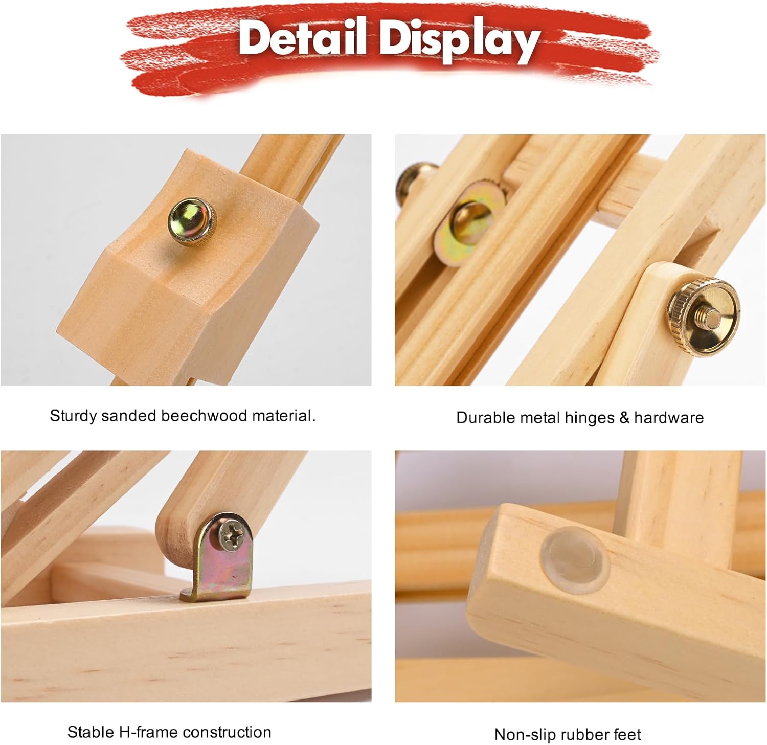 16 Inch Wooden Easel for Canvas Art Display