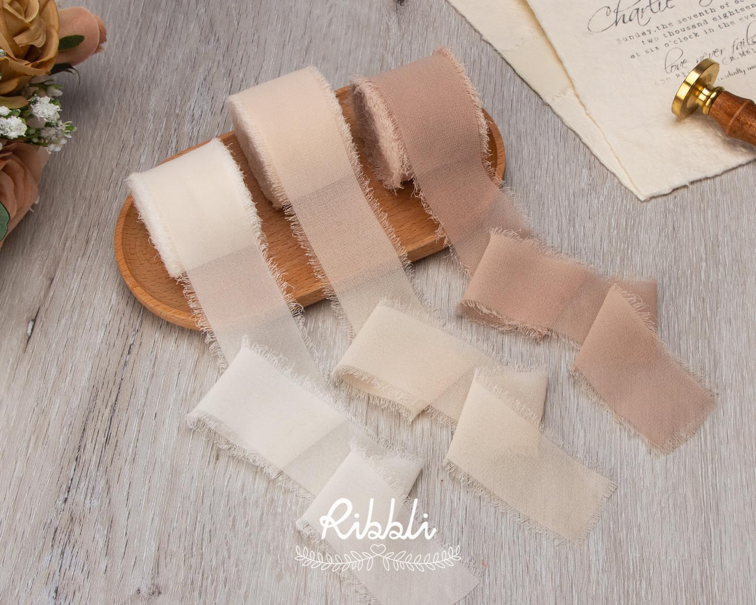 Ribbli Chiffon Silk Ribbon 15 Inch x 30 Yard