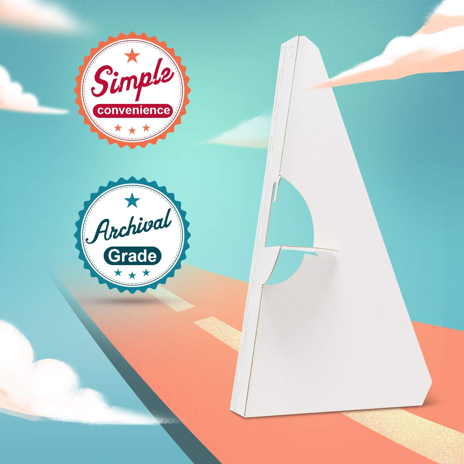 Lineco Self Stick Easel Backs 12 Inch Pack of 25 White