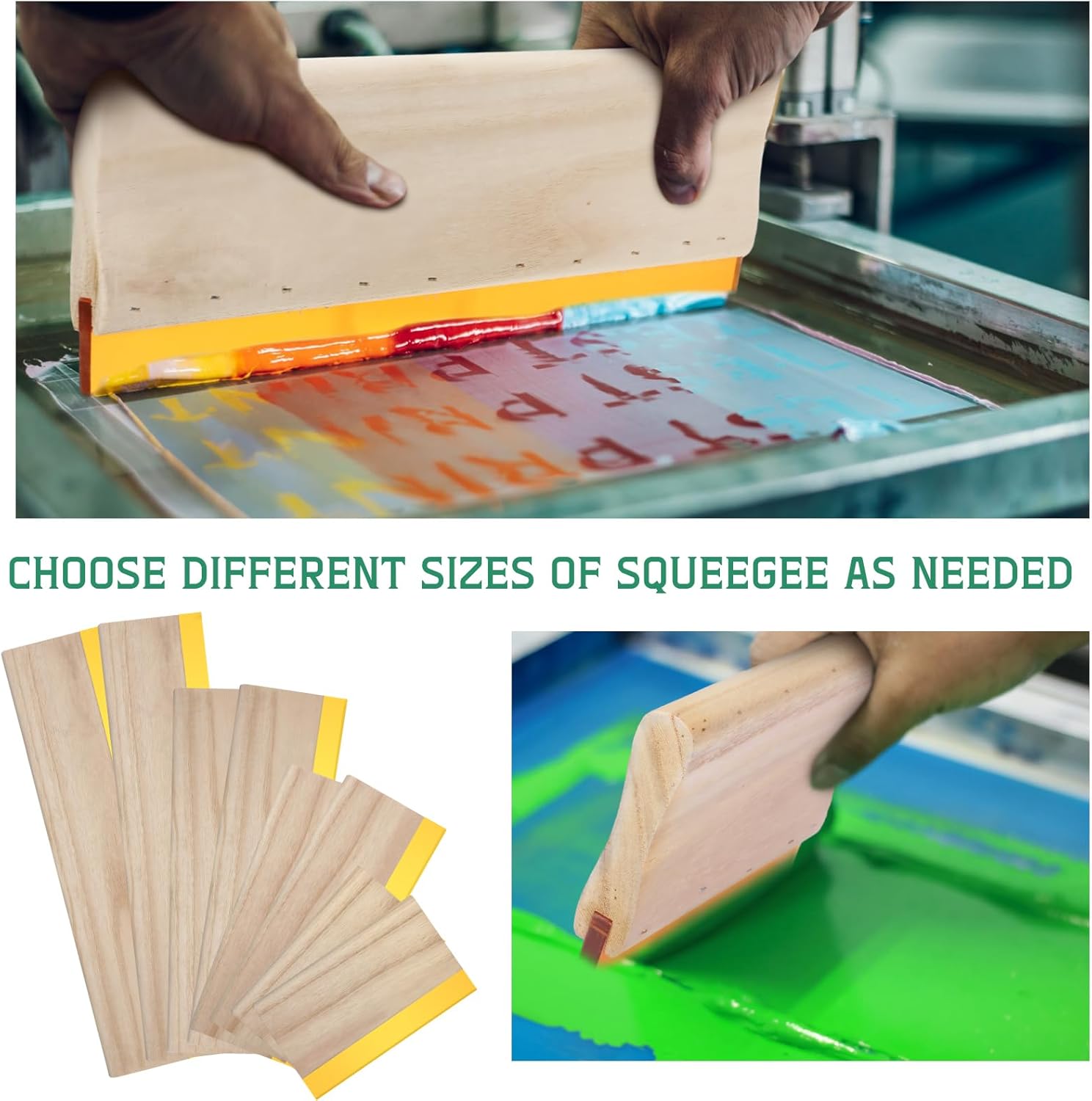 Gisafai 8 Pcs Screen Printing Squeegee Set