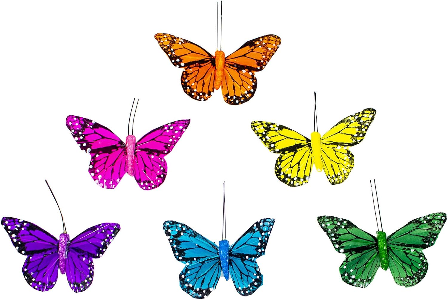 Berfutall Monarch Butterfly Decor Set of 12 with Wire