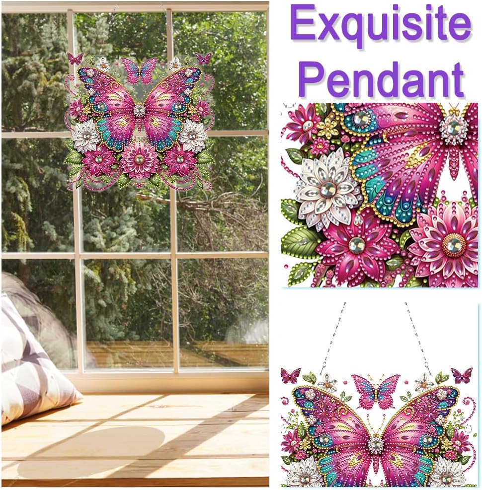 Gorgeous Flowers and Butterflies Diamond Art Kit with 5D Design