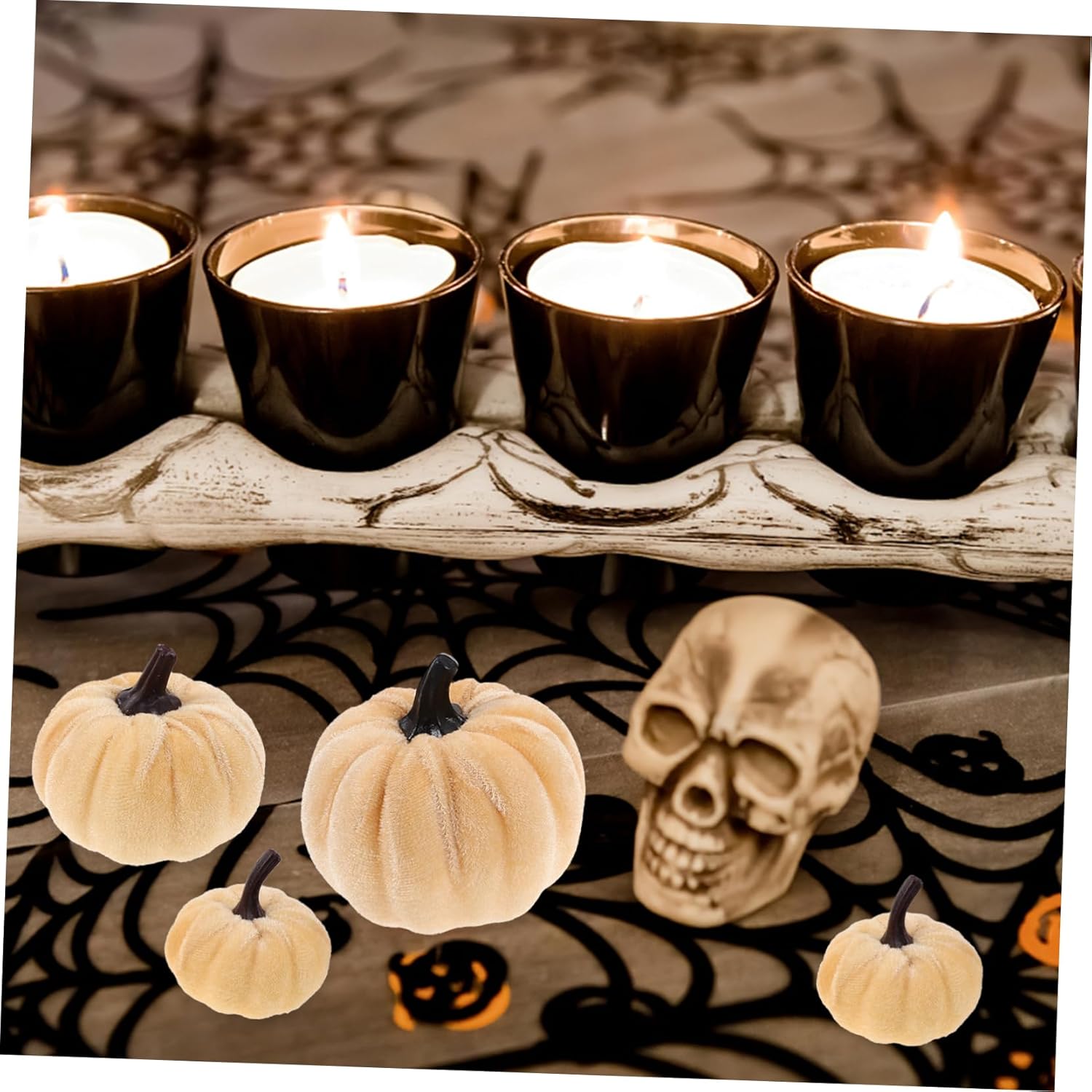 Zerodeko 6Pcs Artificial Pumpkin Decorations for Halloween and Fall