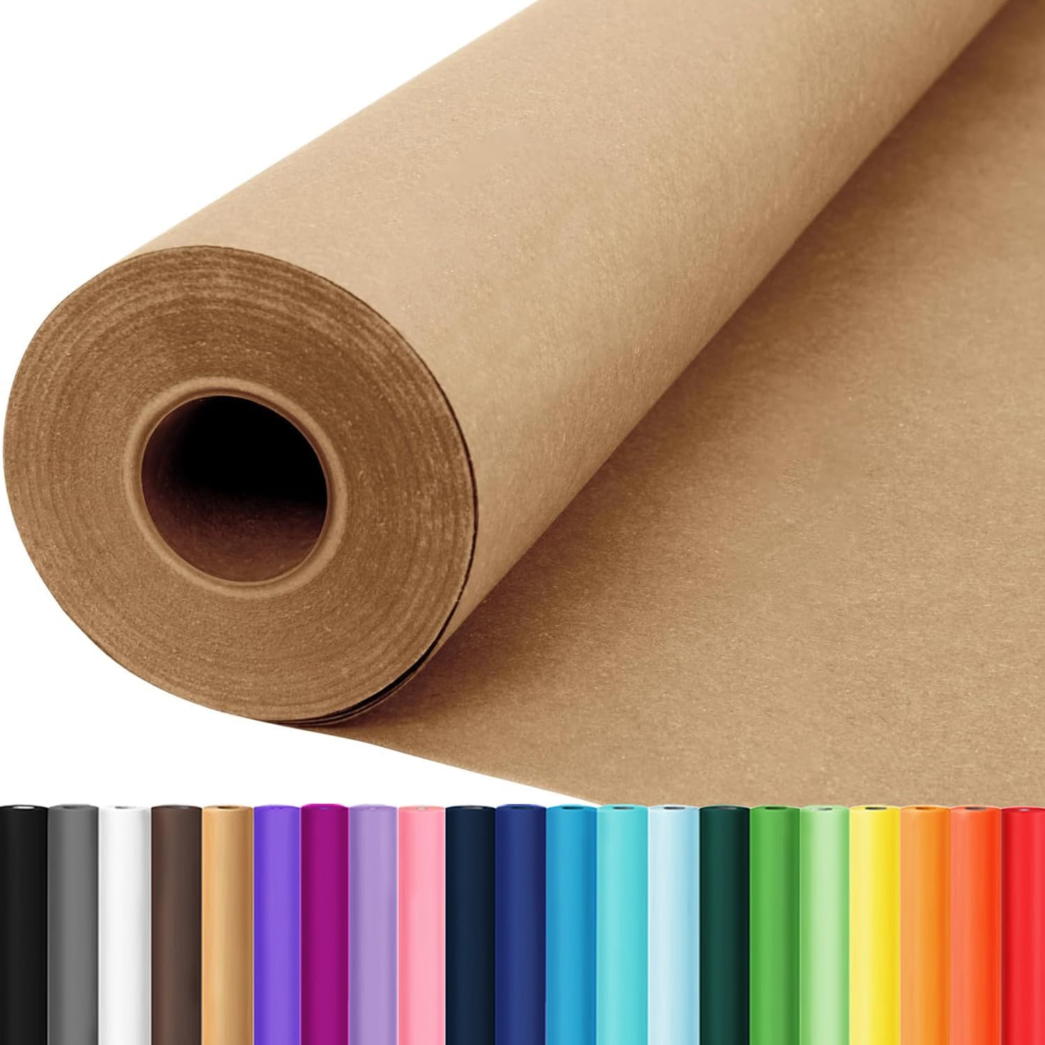 18 Inch x 3600 Inch Brown Craft Paper Roll 50LB