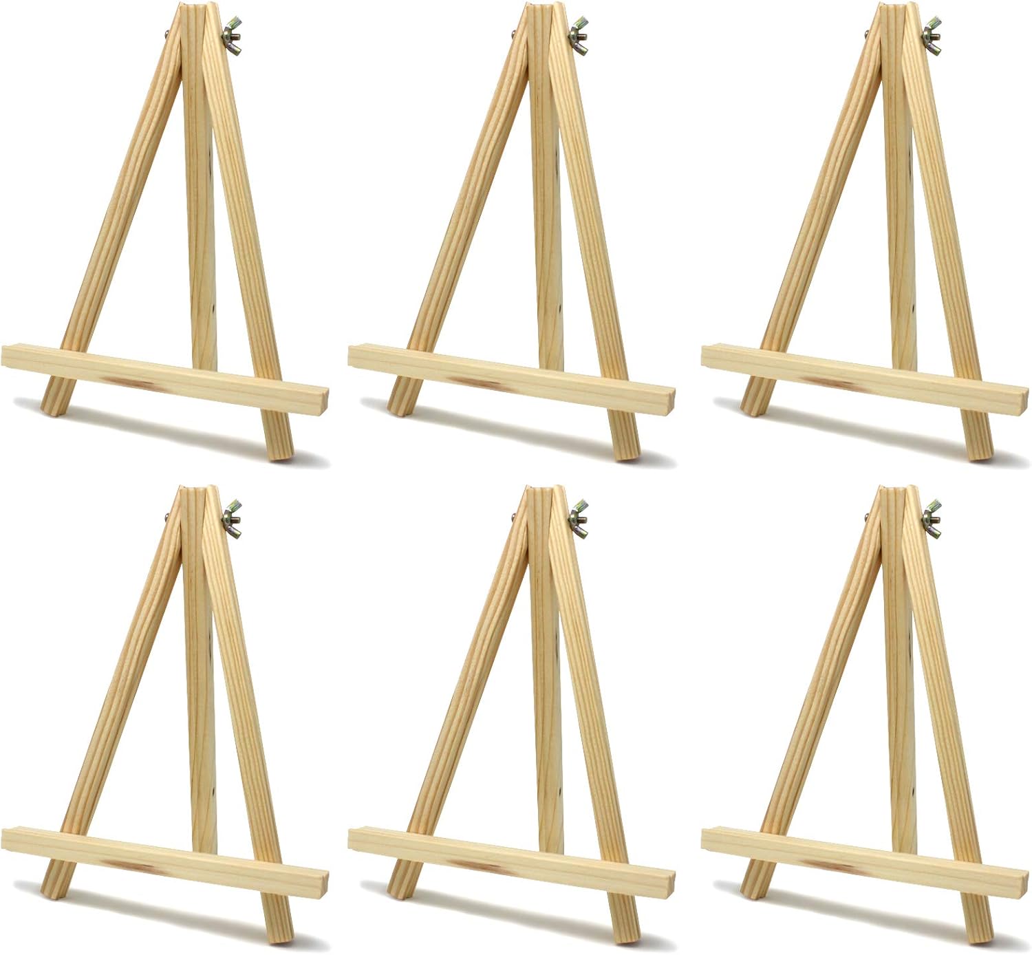 VViViD Natural Pine 9 Inch Adjustable Easel Display 6 Pack