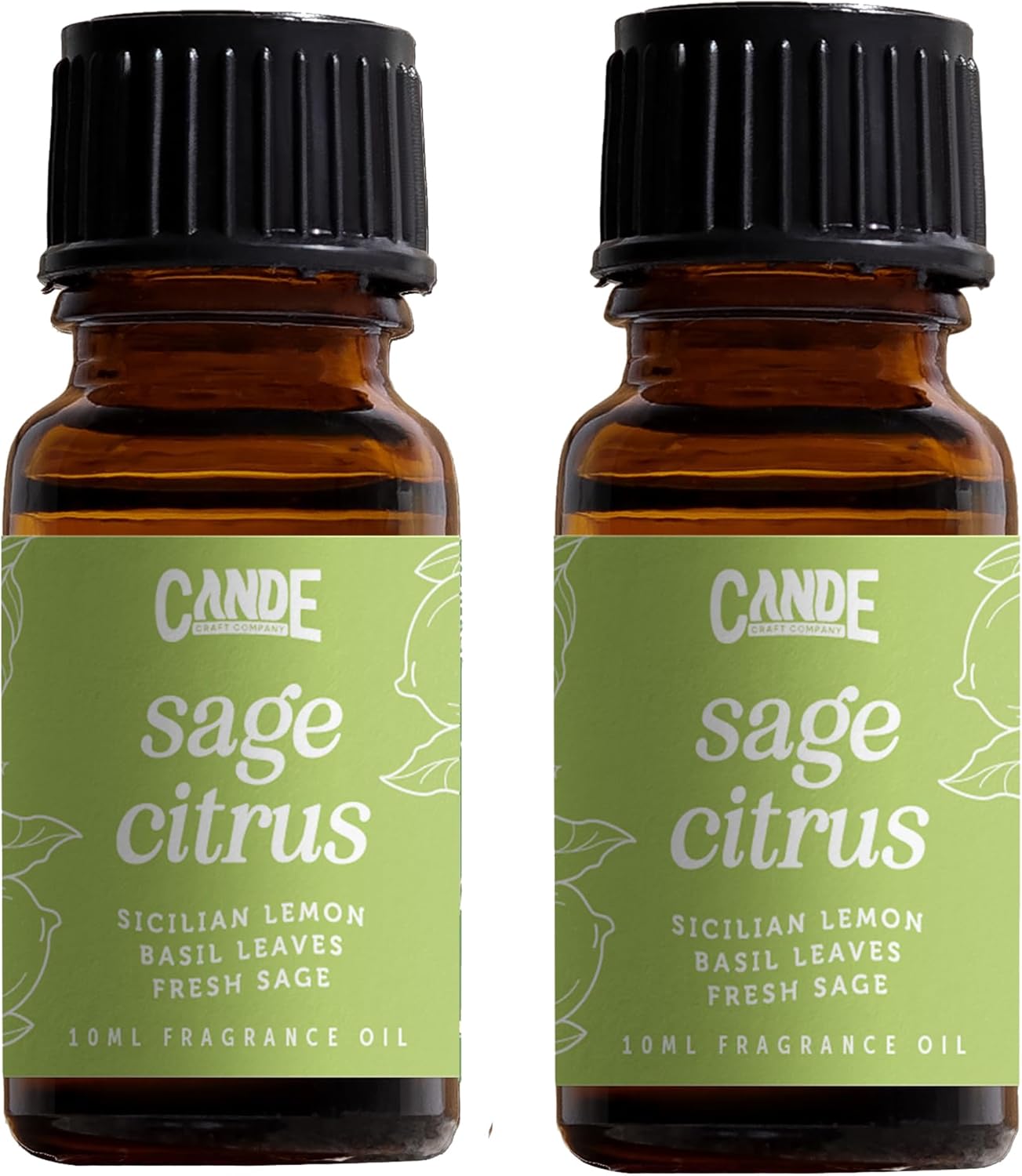 CANDECRAFTCo Premium Fragrance Oil 2-Pack Sage Citrus