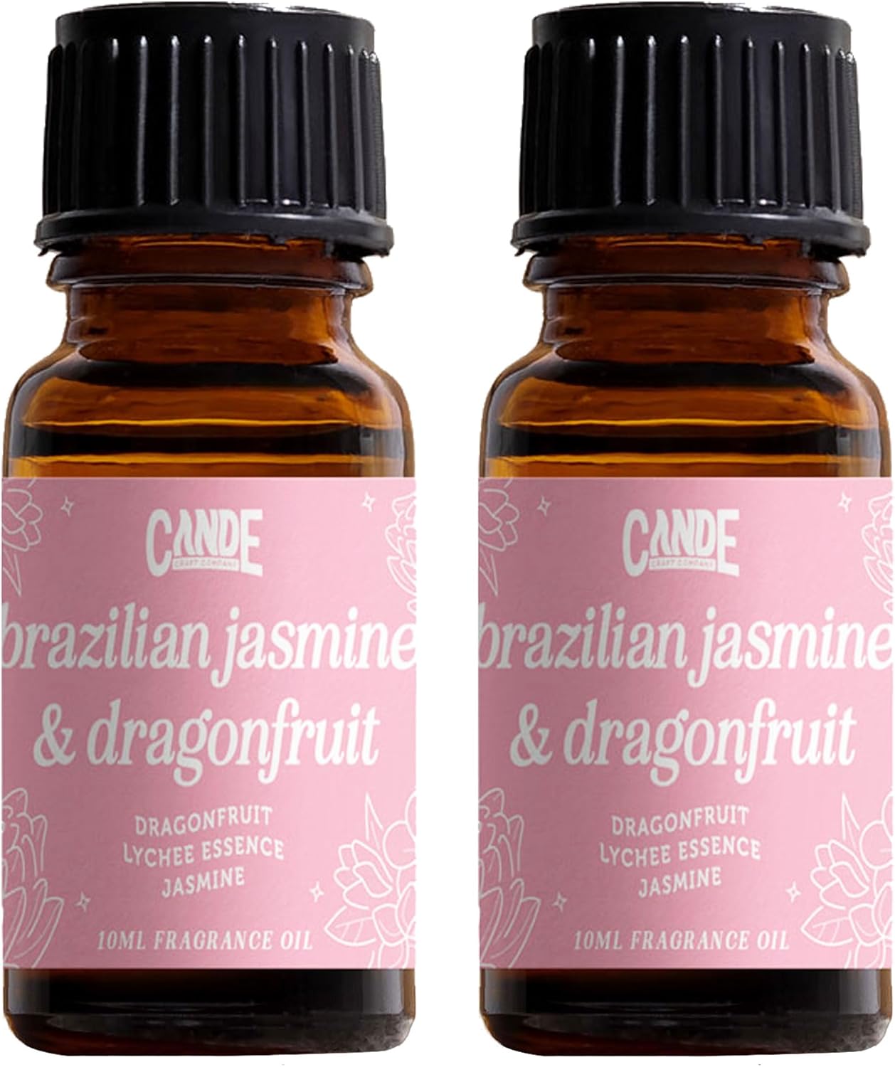 CANDECraftCo Premium Fragrance Oil 2 Pack Brazilian Jasmine Dragonfruit