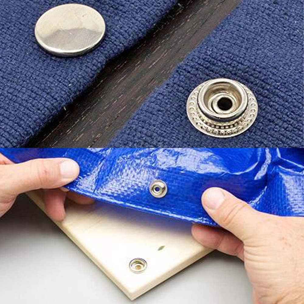 Arokimi Snaps Kit Boat Cover Canvas Screws Buttons Fasteners 60pcs