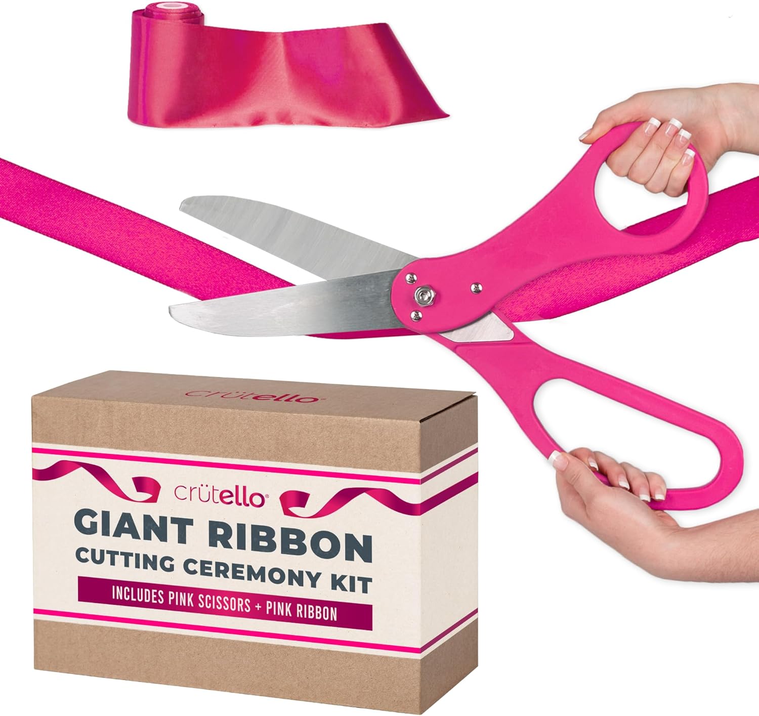 Crutello Giant Ribbon Cutting Ceremony Kit 21 Inch