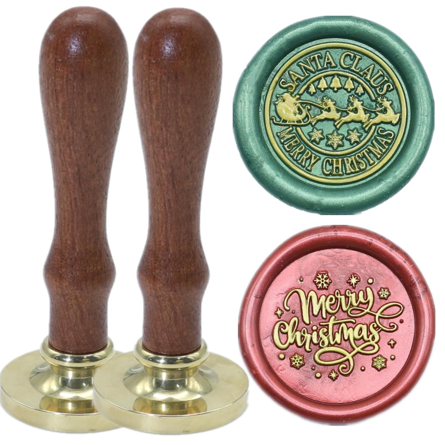 Santa Claus Wax Seal Stamp Set 2 Pcs