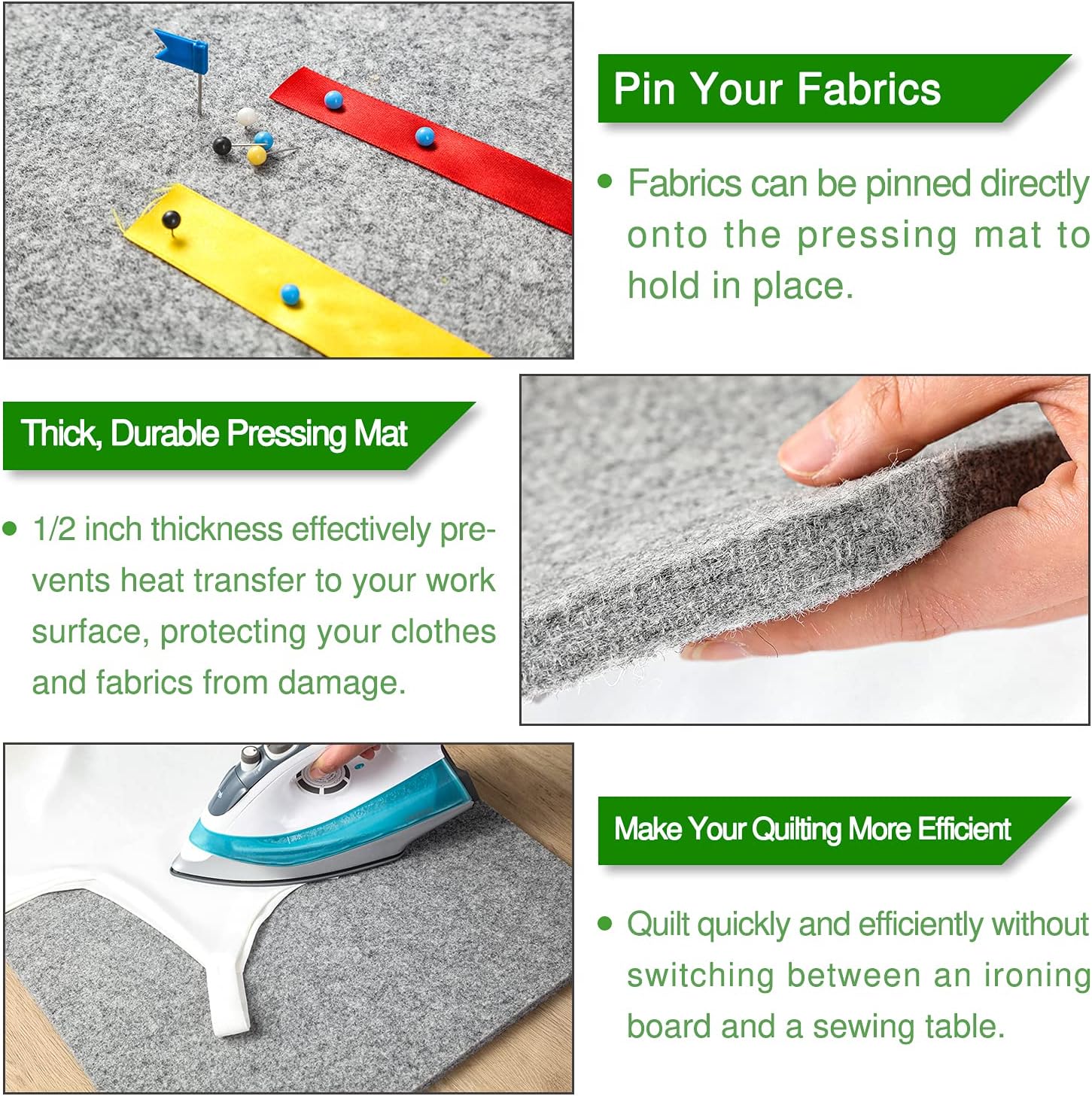 Mart Cobra Wool Pressing Mat for Quilting 17x24