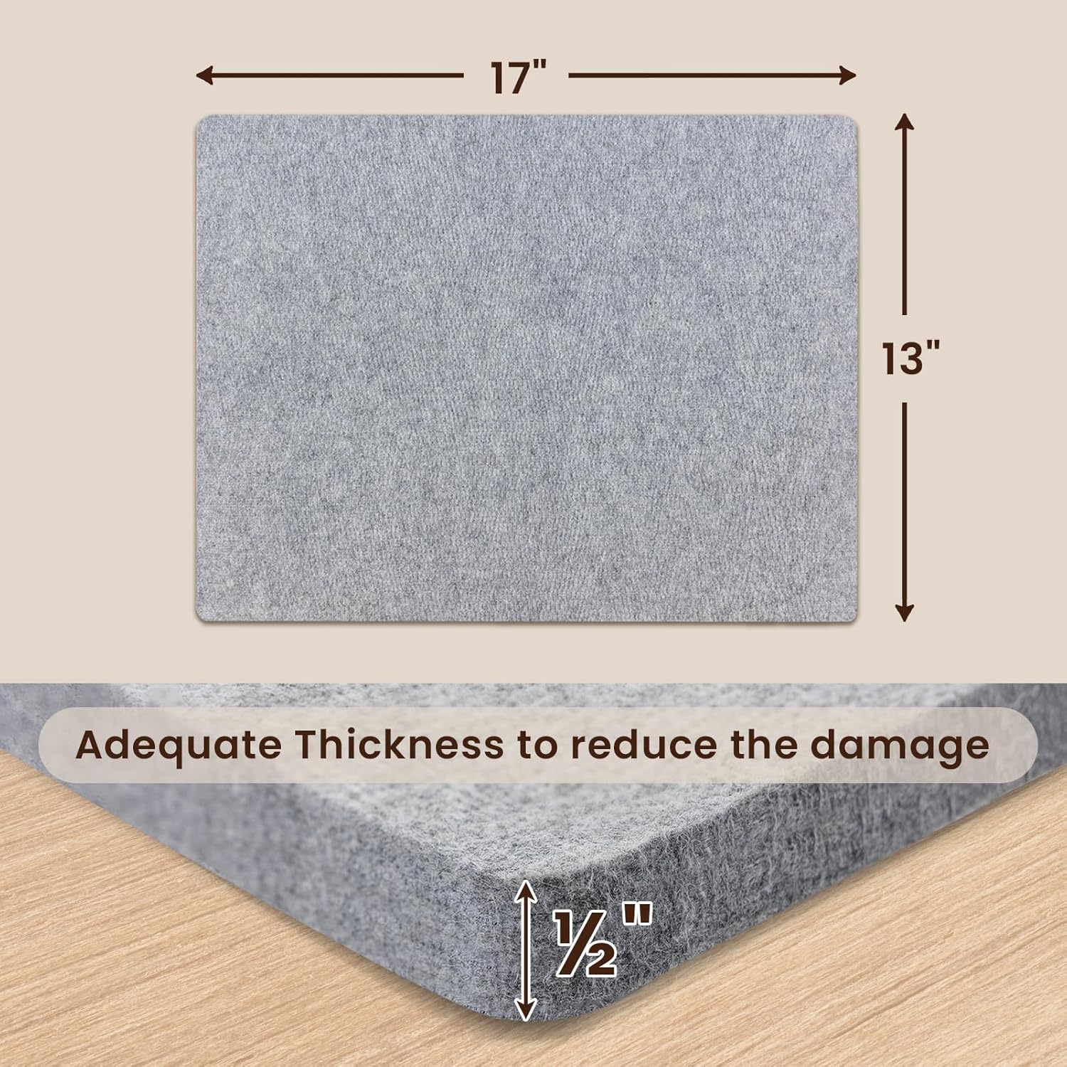 Somime 13x17 Wool Pressing Mat for Sewing and Quilting