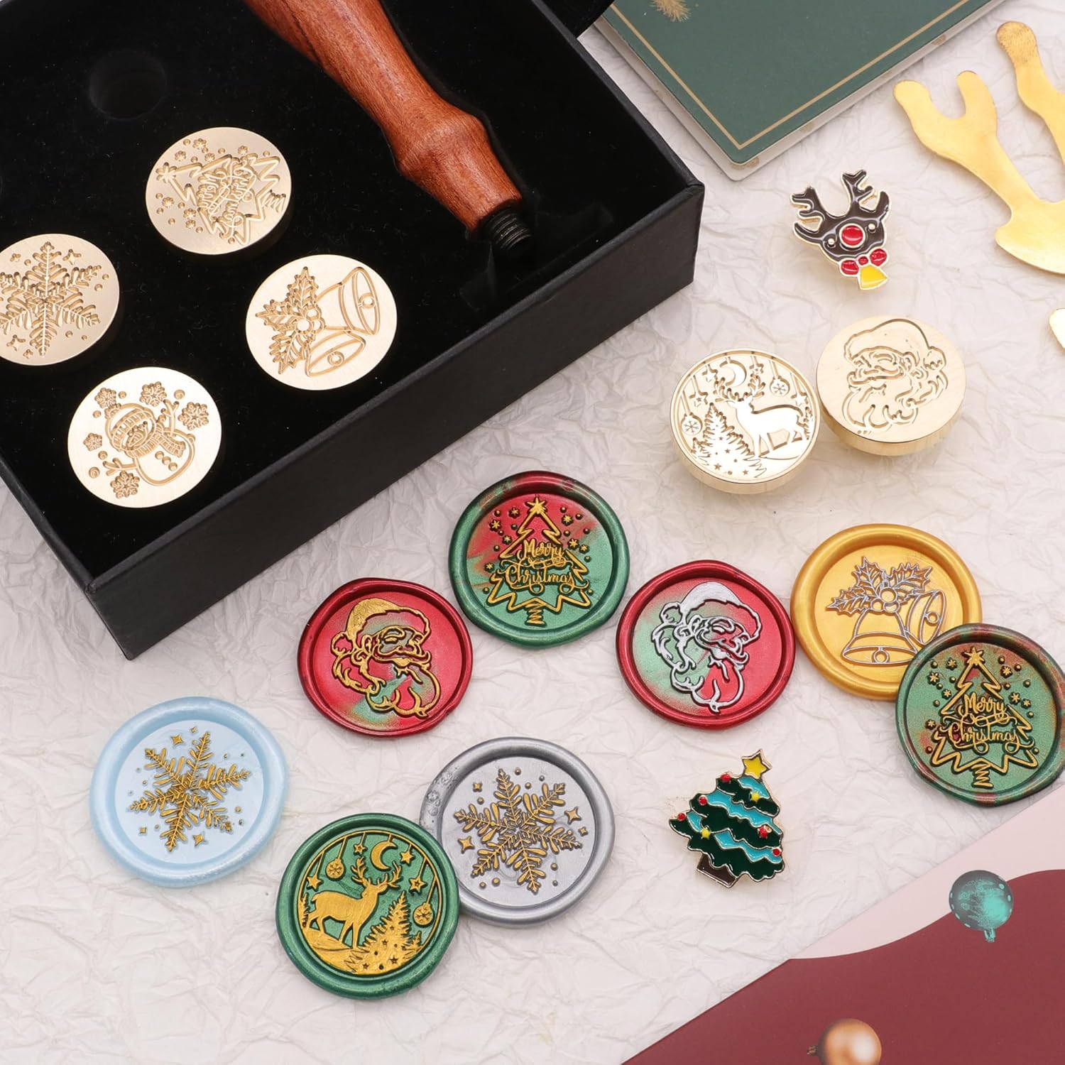 SWANGSA Christmas Wax Seal Stamp Gift Box Set