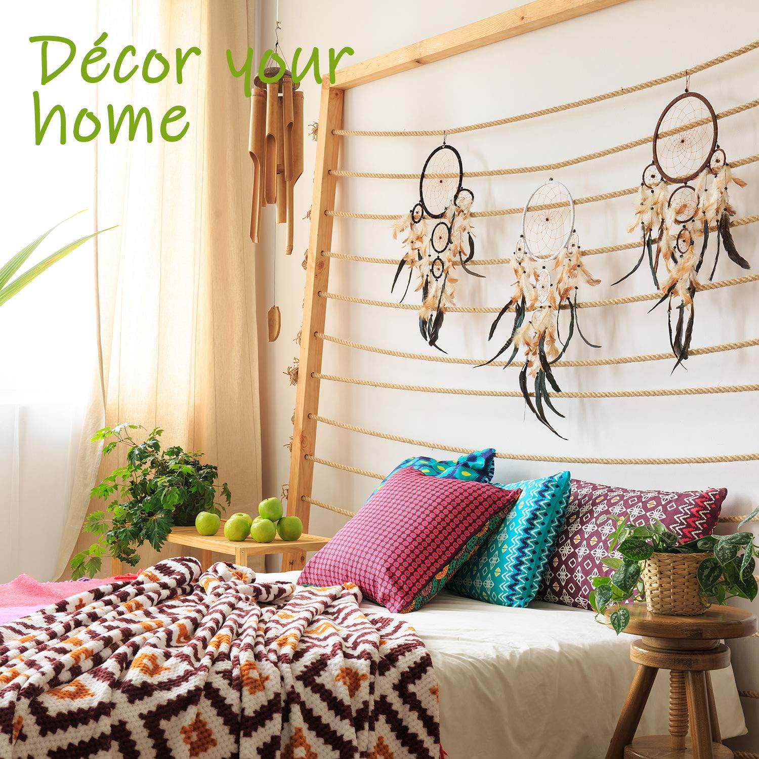 Hotop 24 Metal Hoops Dream Catcher Craft Kit