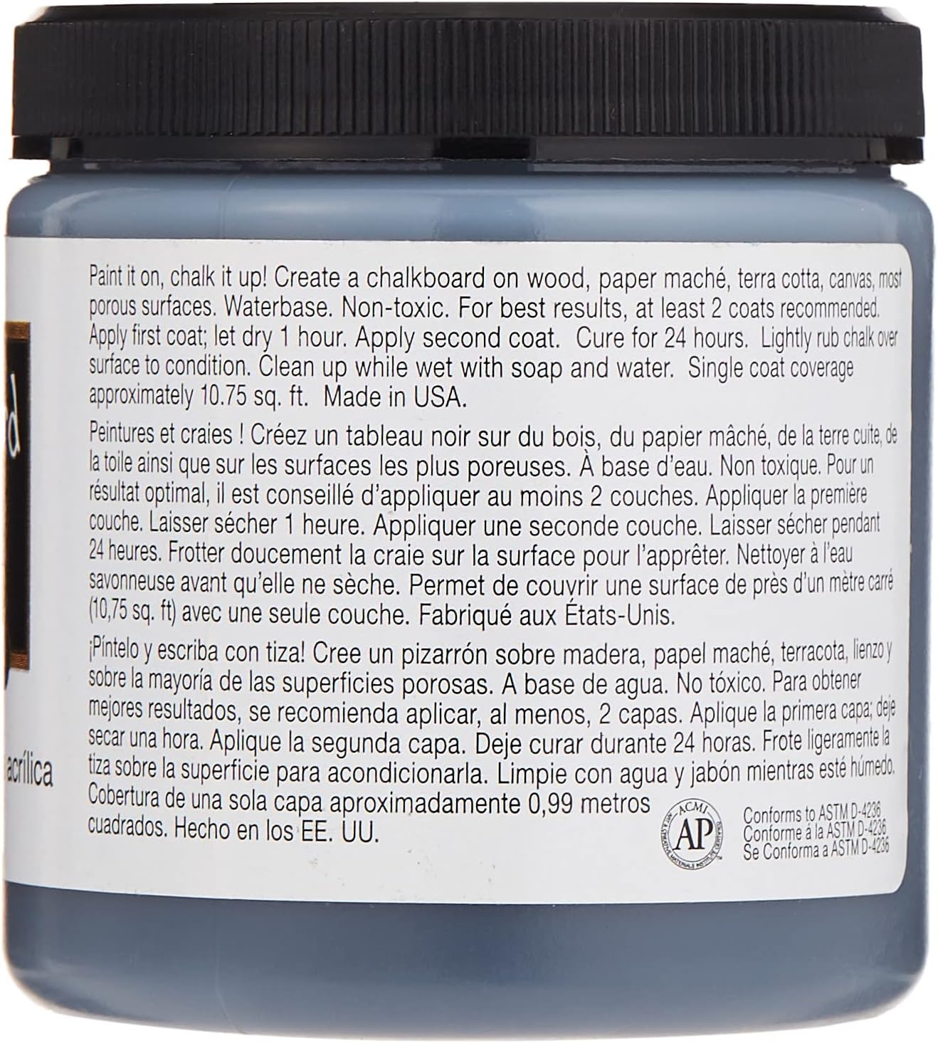 FolkArt Chalkboard Paint Black 8-Ounce Jar