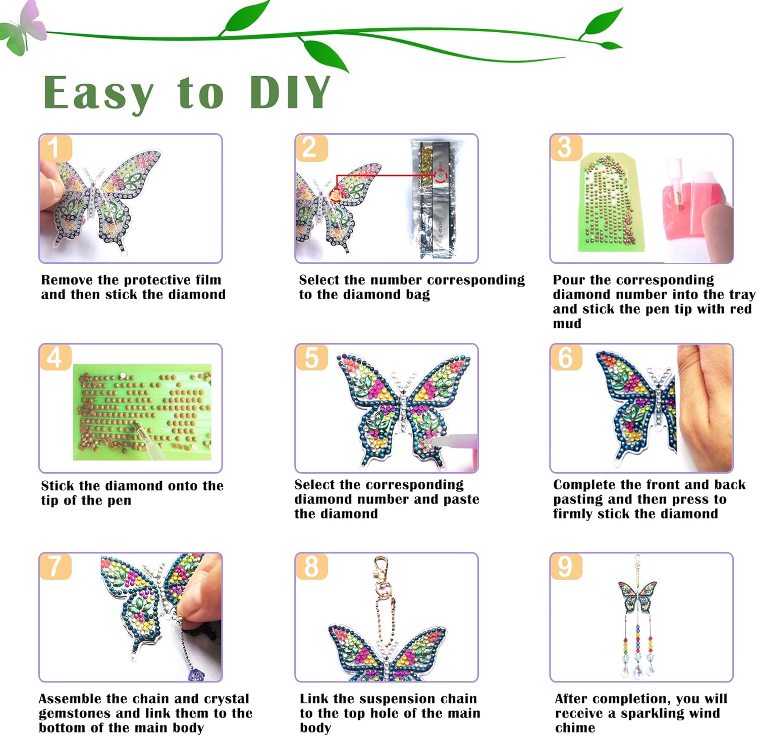 4pcs Diamond Painting Kit for Kids Ages 8-12
