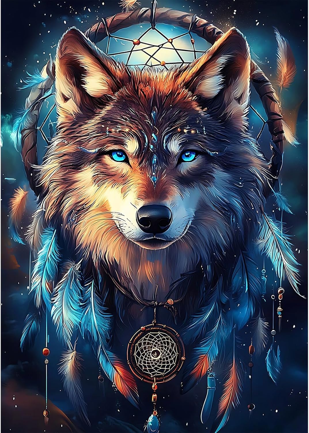 CEOVR Wolf Diamond Painting Kit for Adults - 12x16in DIY Art Set