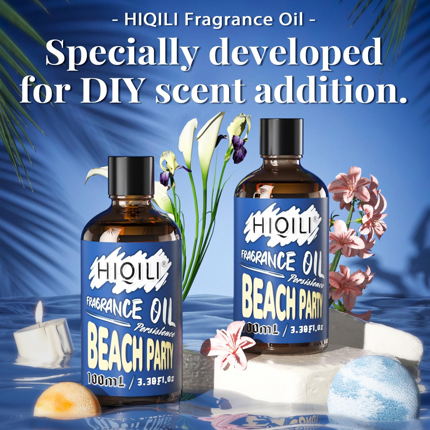 HIQILI Beach Party Fragrance Oil 100ml for Diffusers and Candle Making