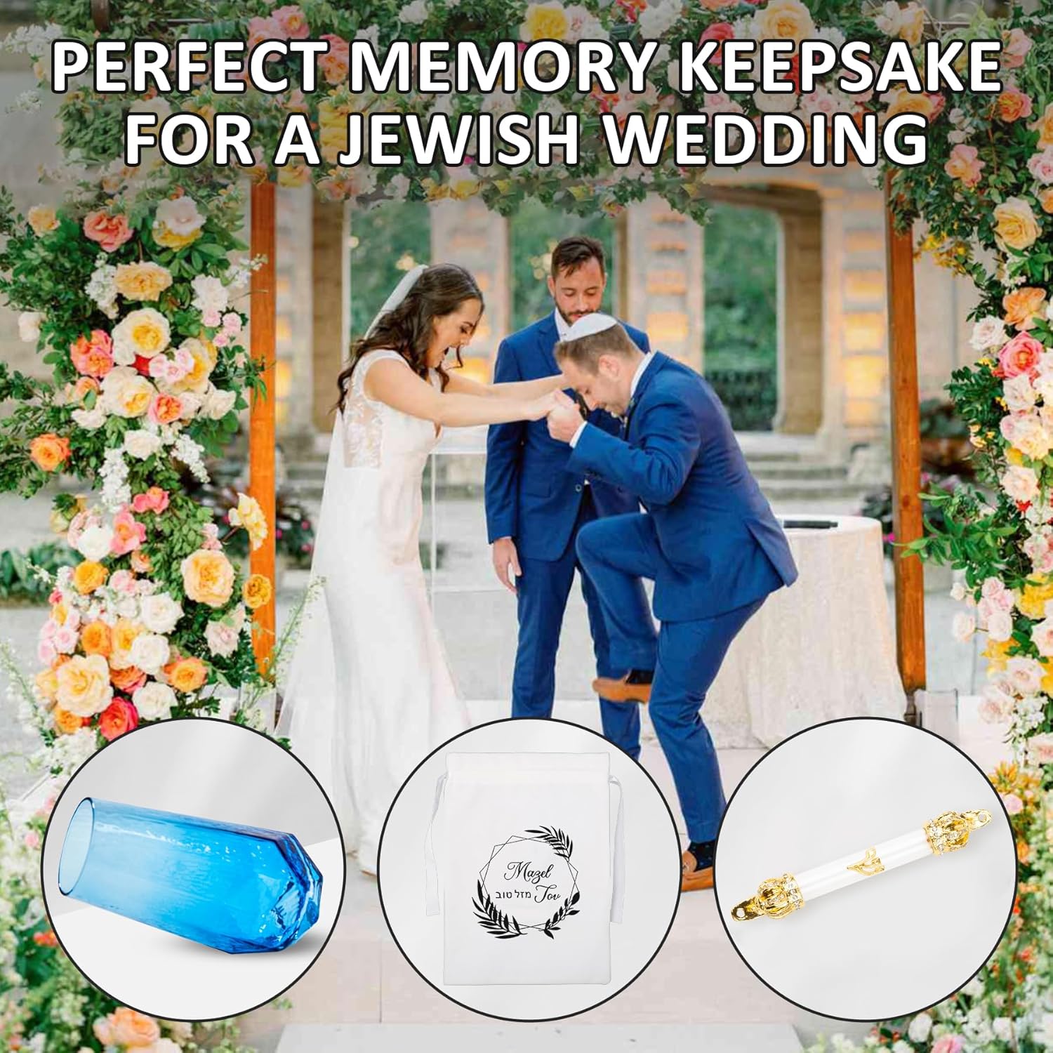 Jewish Wedding Breaking Glass Kit for Keepsake