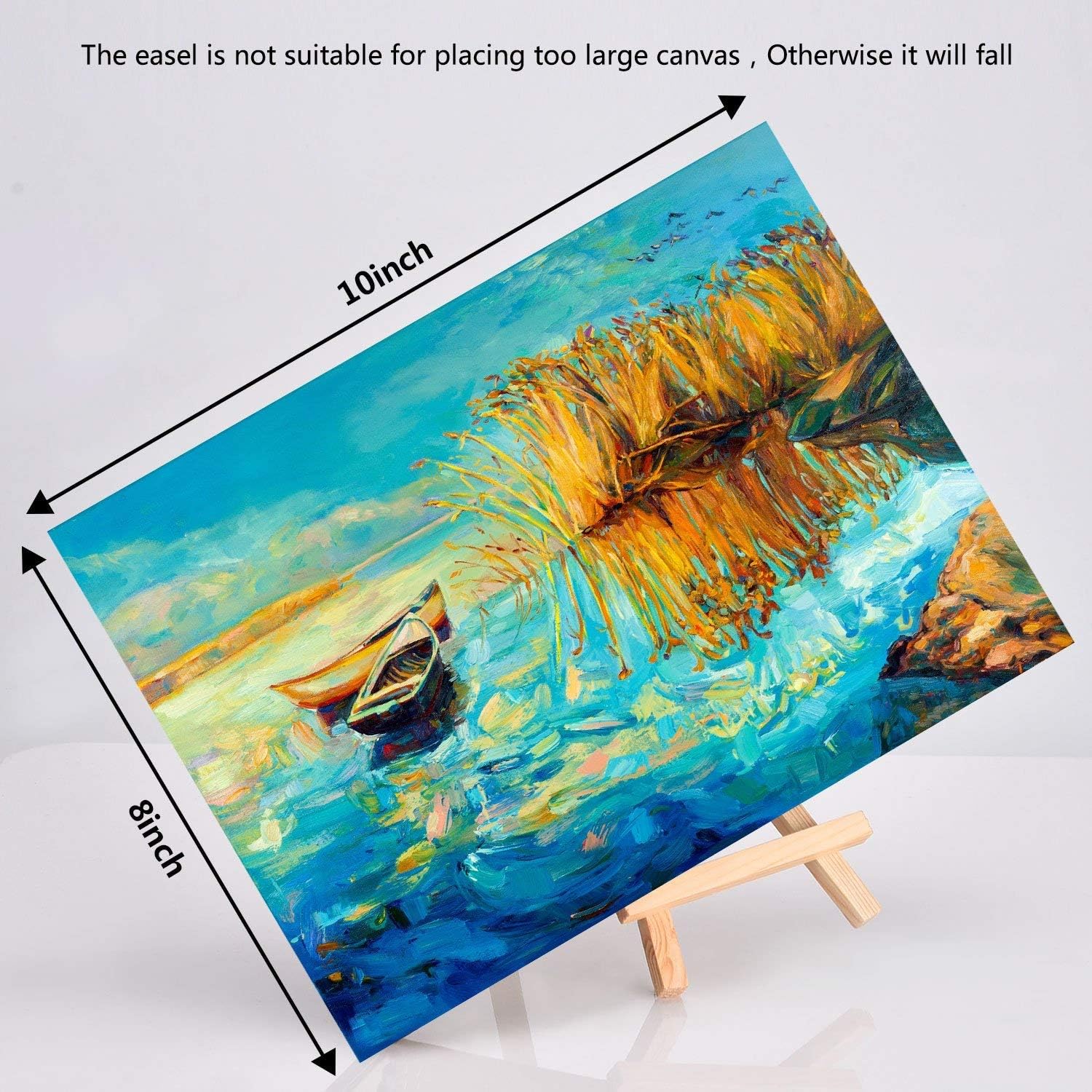 Onwon 12 Pcs 625 Inch Mini Wood Display Easel