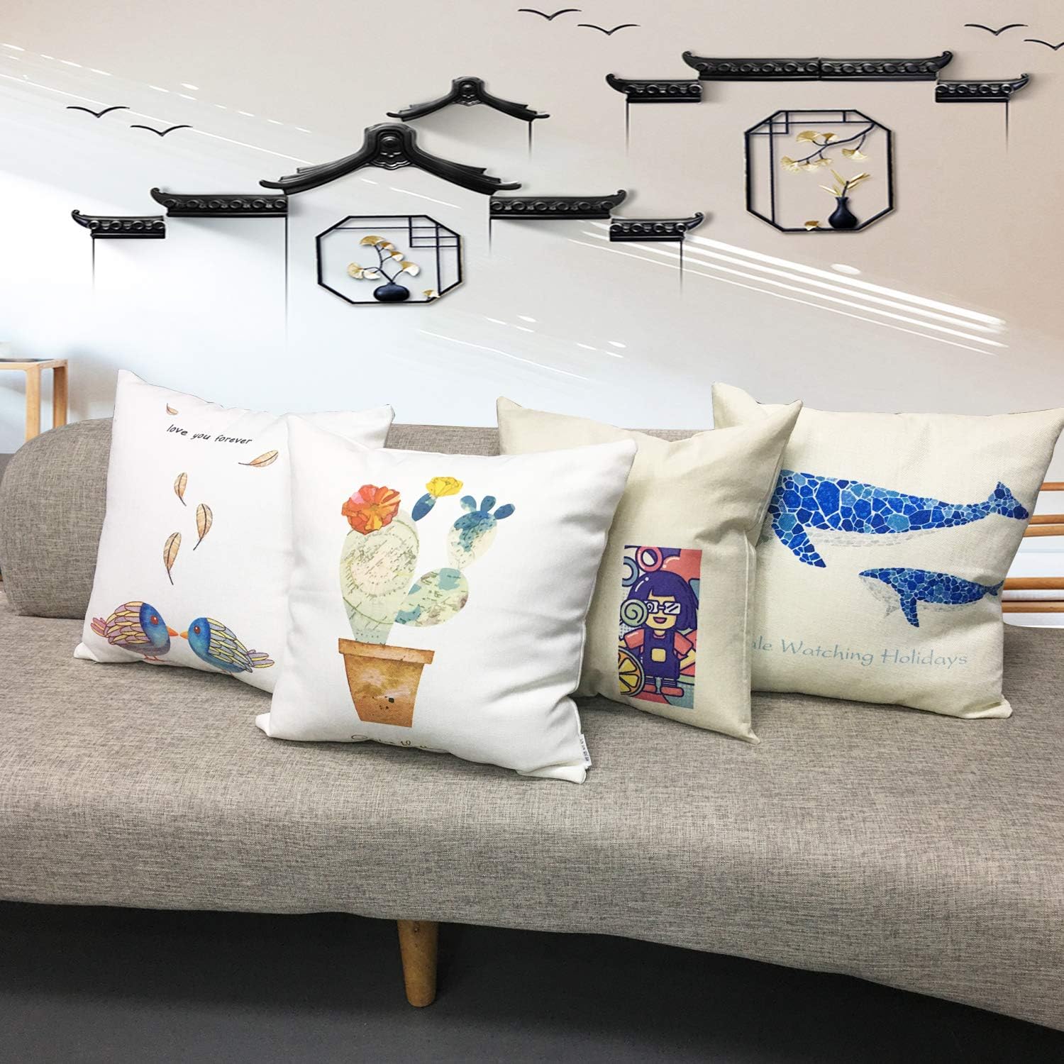 JUSTRY 8PCS Sublimation Blanks Pillow Cases 16x16 Inch