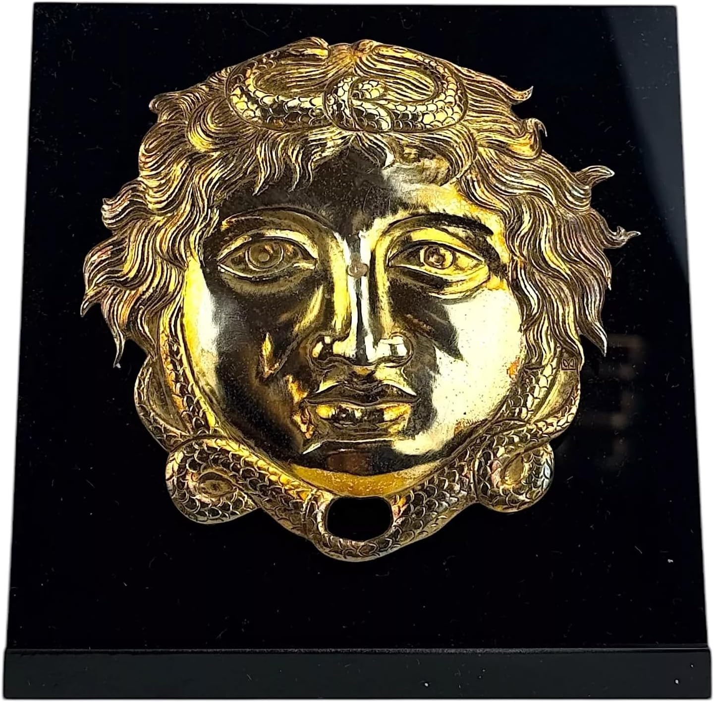 Medusa Head Gorgon Gold Plated Copper Museum Replica