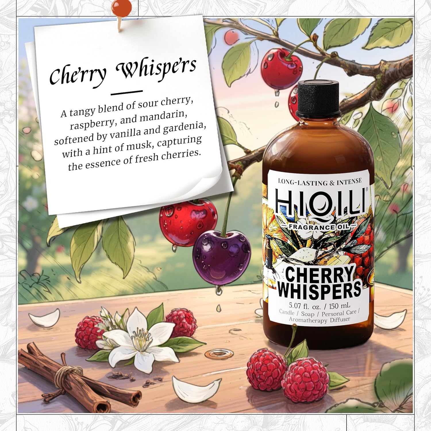 HIQILI Cherry Whispers Fragrance Oil 507 Fl Oz