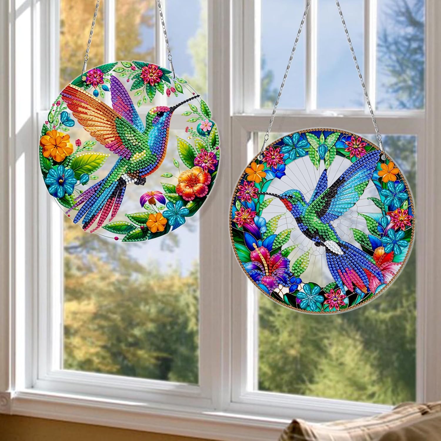 3 Pcs Gem Art Hummingbird Suncatcher DIY Kit