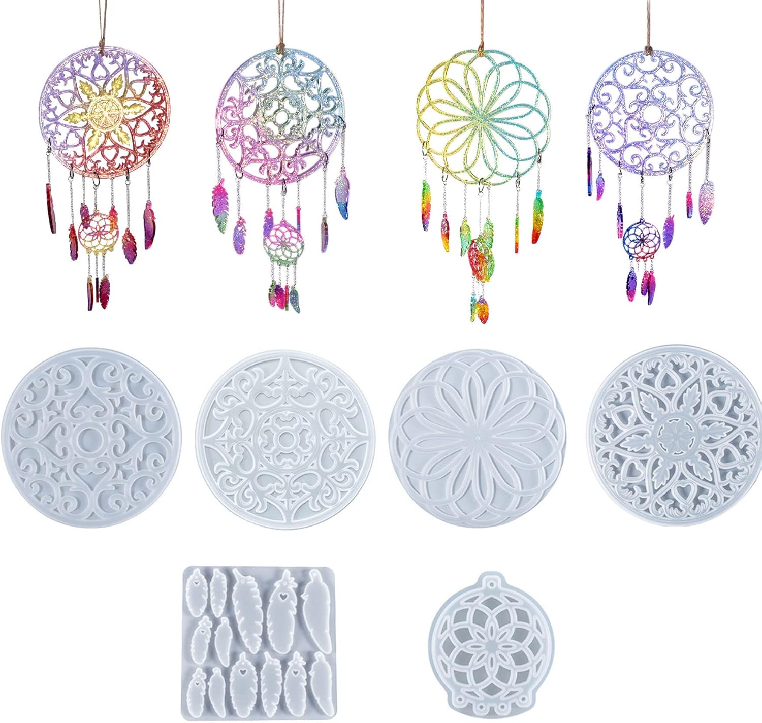Woohome Dreamcatcher Resin Silicone Molds 3pcs