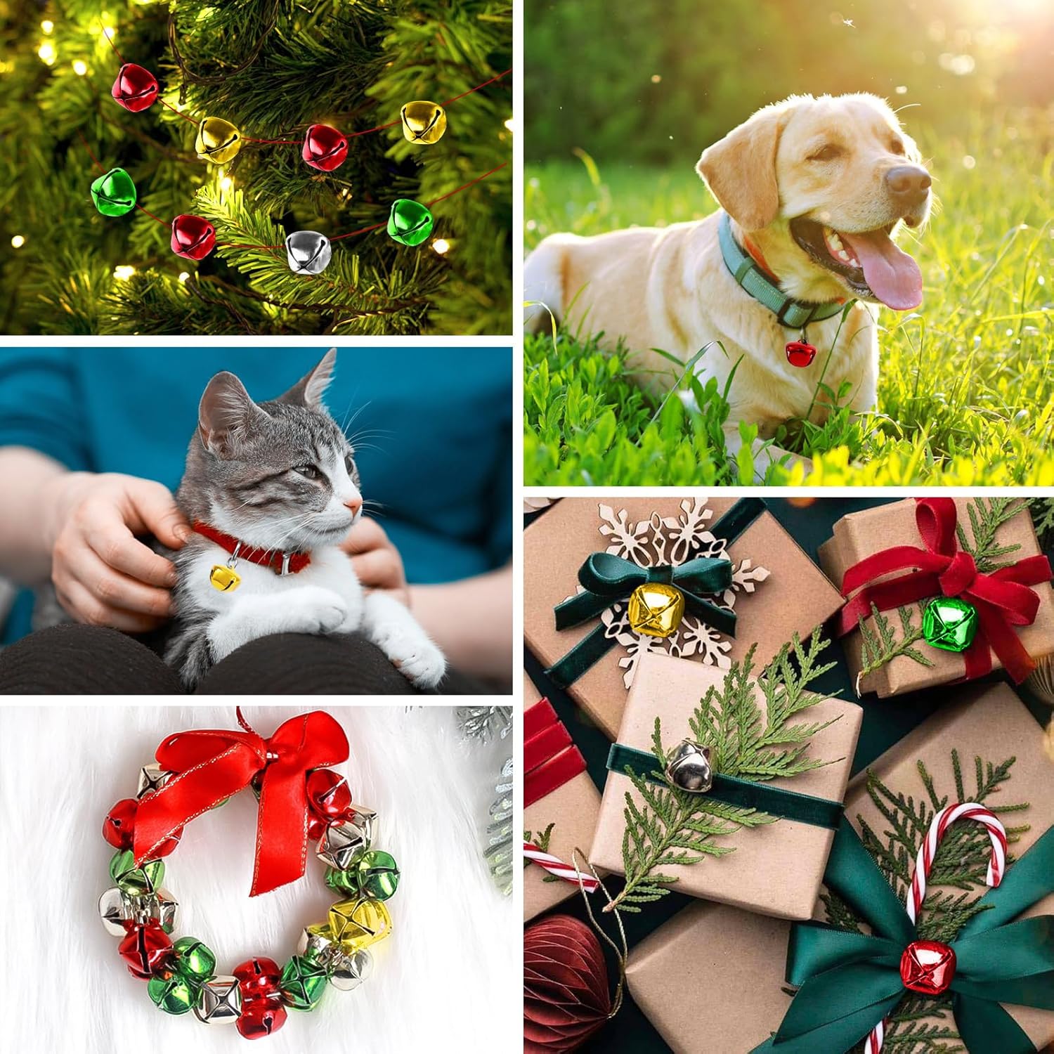 120 Pcs Jingle Bells DIY Christmas Decorations