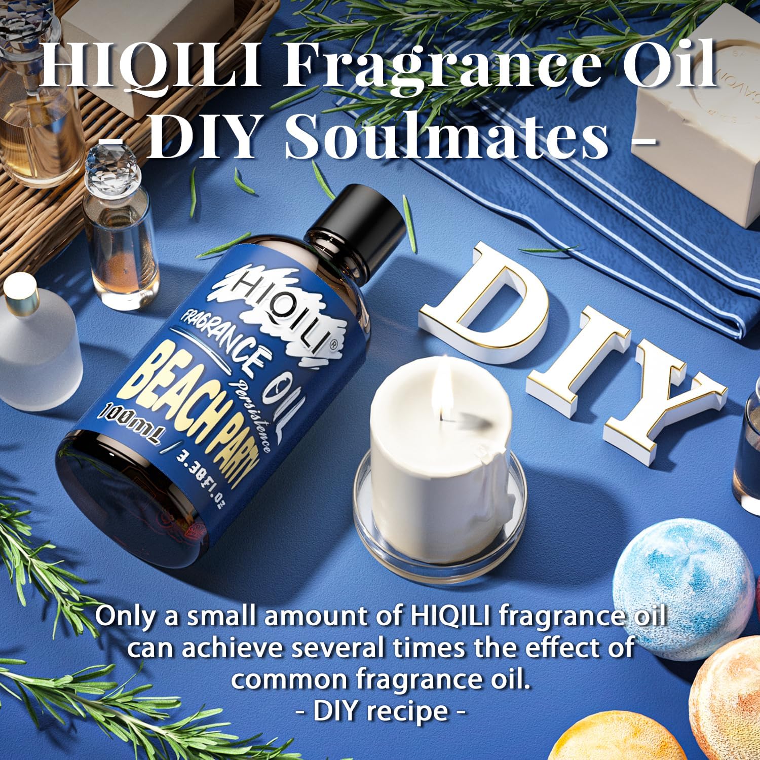 HIQILI Beach Party Fragrance Oil 100ml for Diffusers and Candle Making
