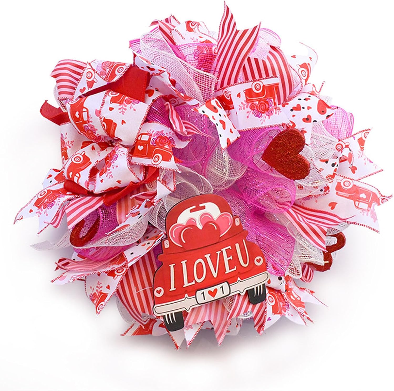 4 Rolls Deco Mesh Ribbon for Valentine Wreath Making Supplies