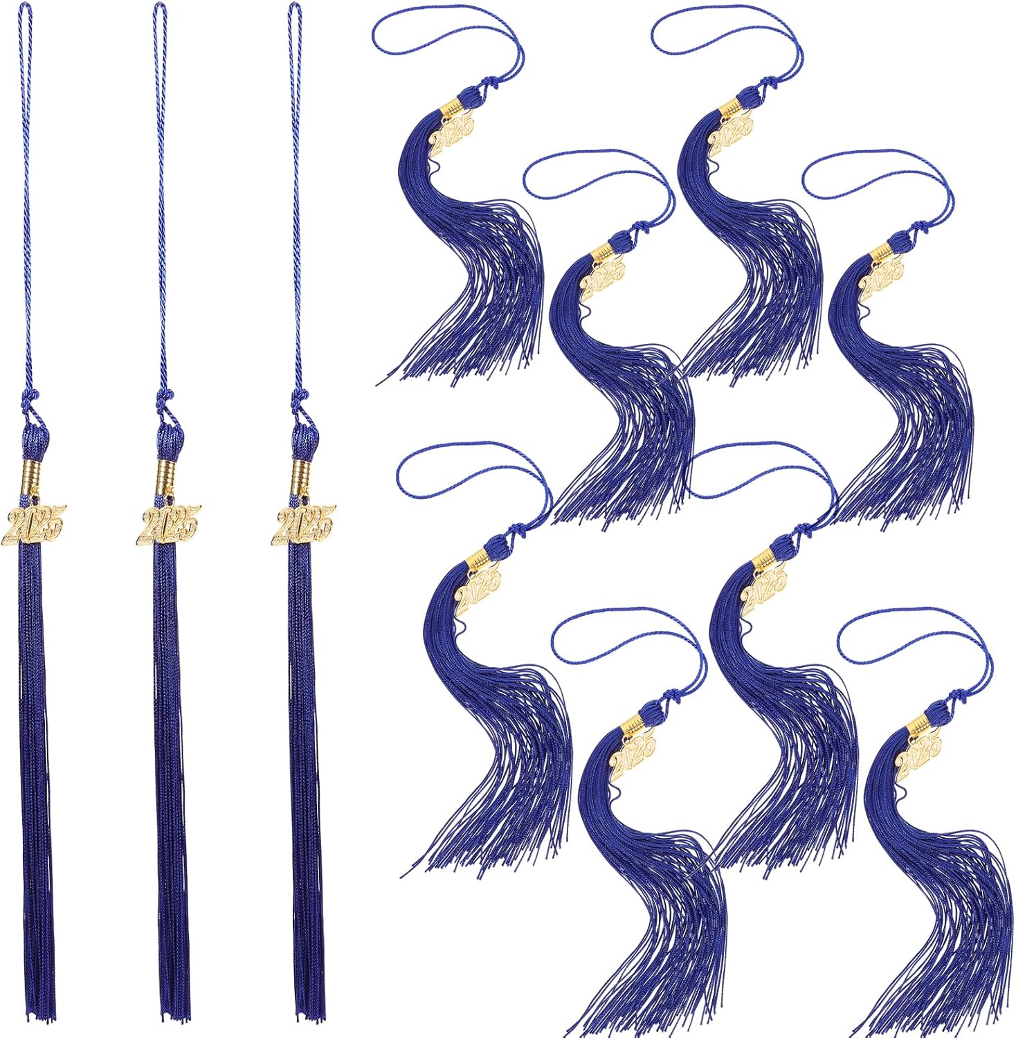 BESTOYARD 24 Pcs Blue Graduation Cap Tassels