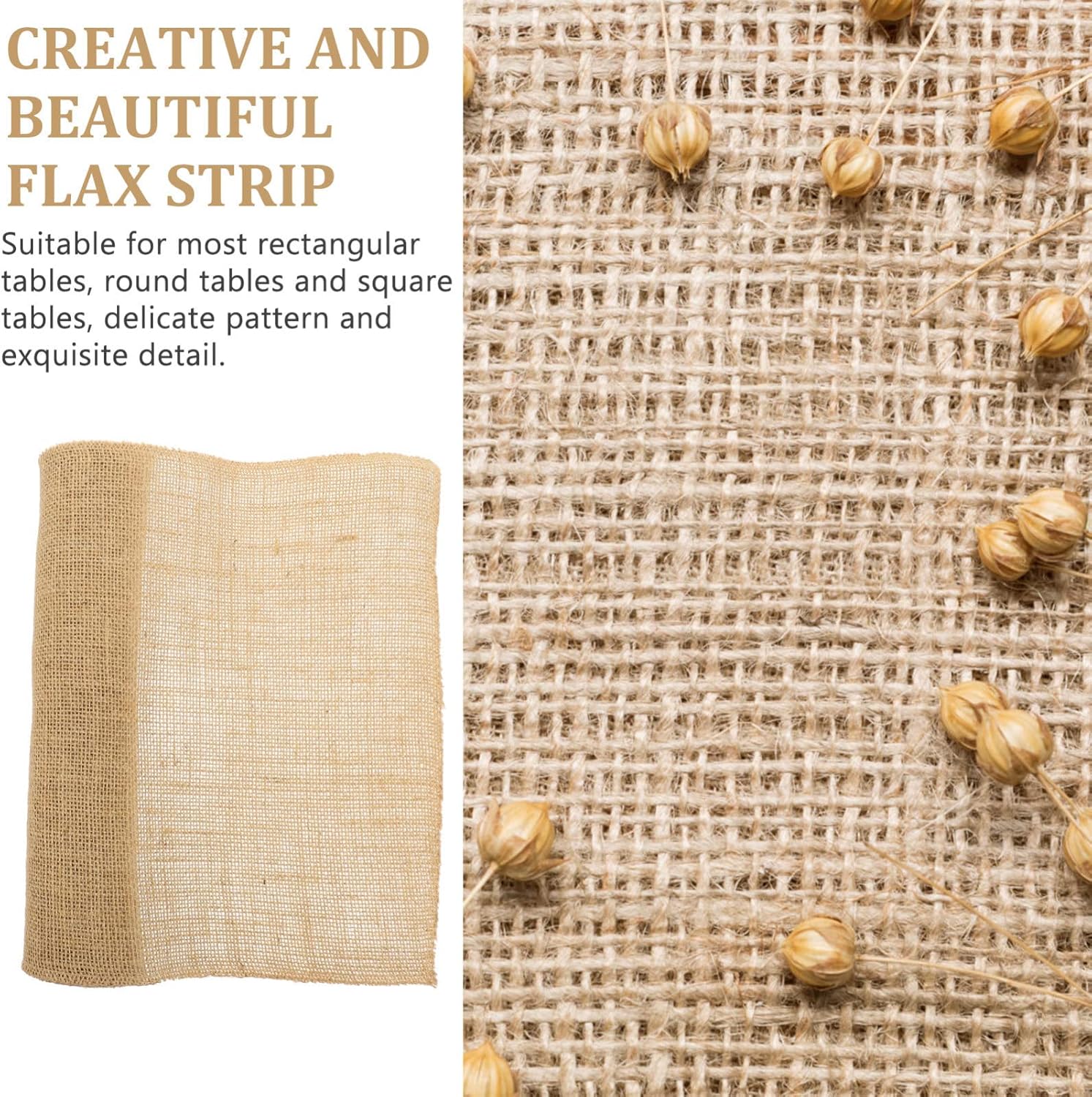 Gadpiparty Flax Strip Decorative Ribbon