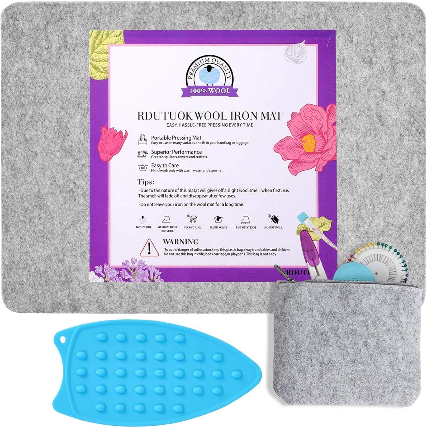 Rdutuok 17x135 Wool Pressing Mat for Quilting and Sewing
