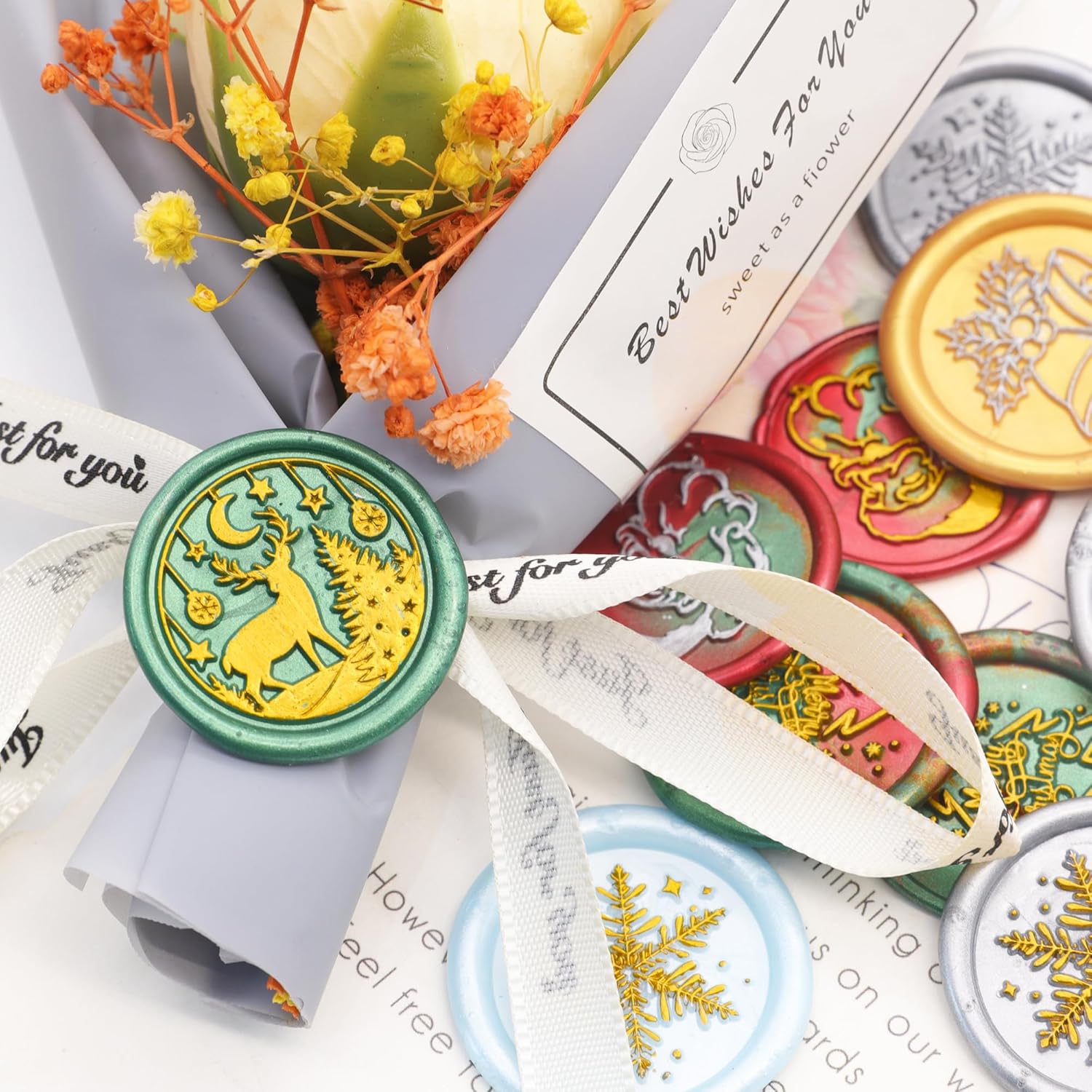 SWANGSA Christmas Wax Seal Stamp Gift Box Set