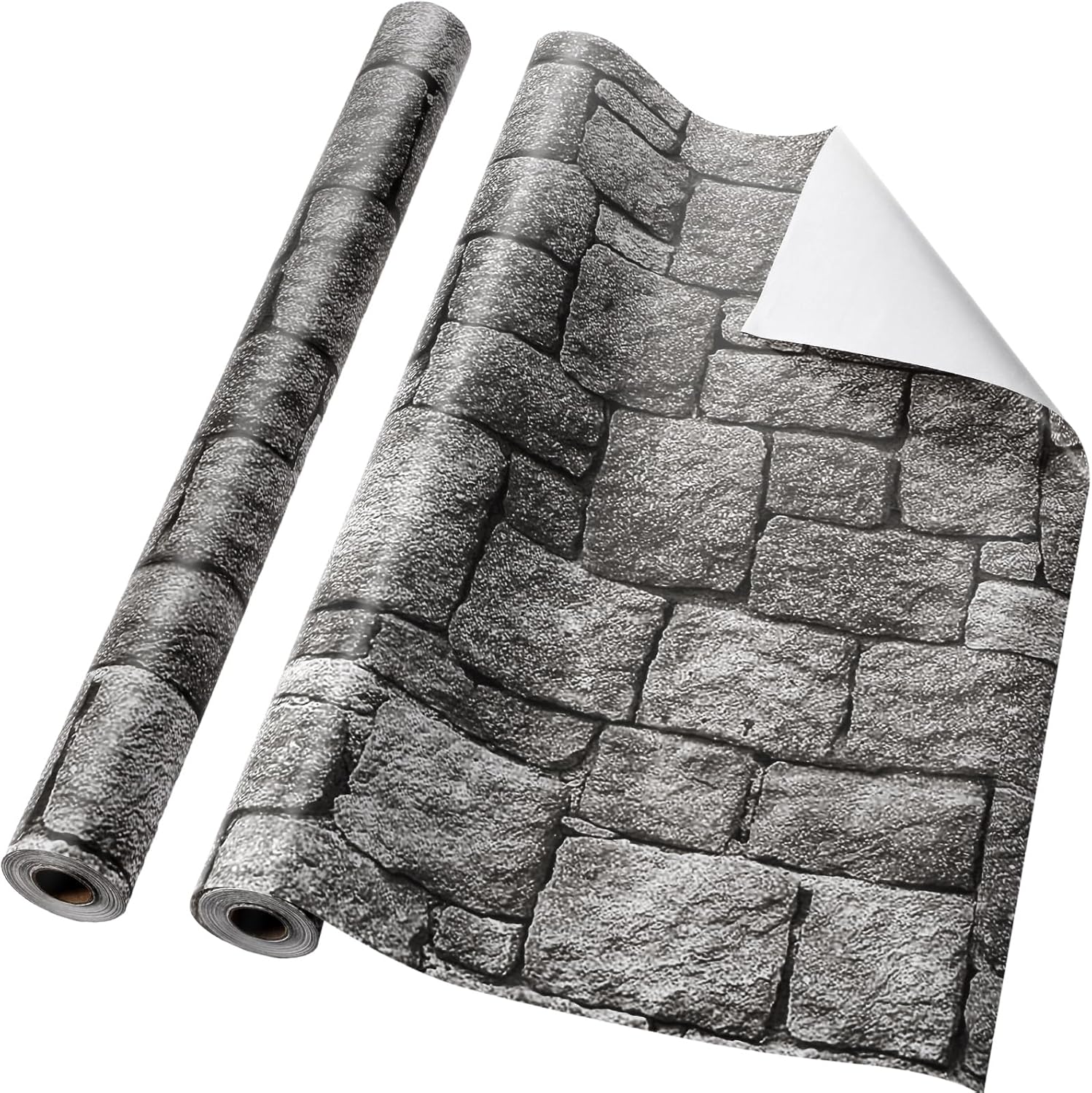Tenceur Gray Brick Bulletin Board Paper Roll 24x100ft Classroom Decor