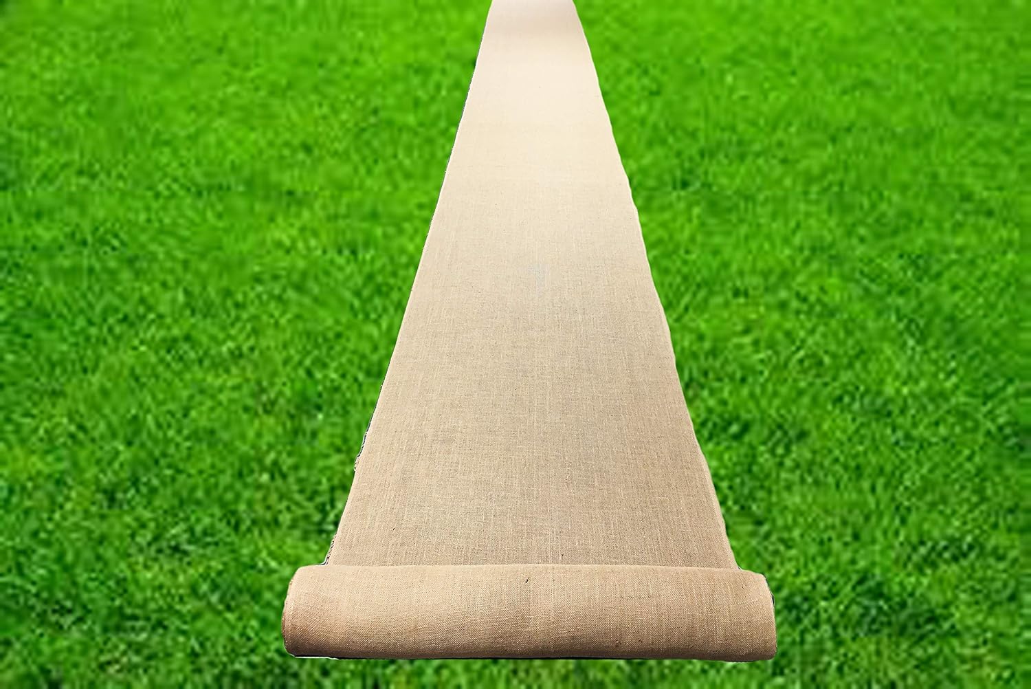 AAYU Jute Burlap Aisle Runner Roll 34x60ft