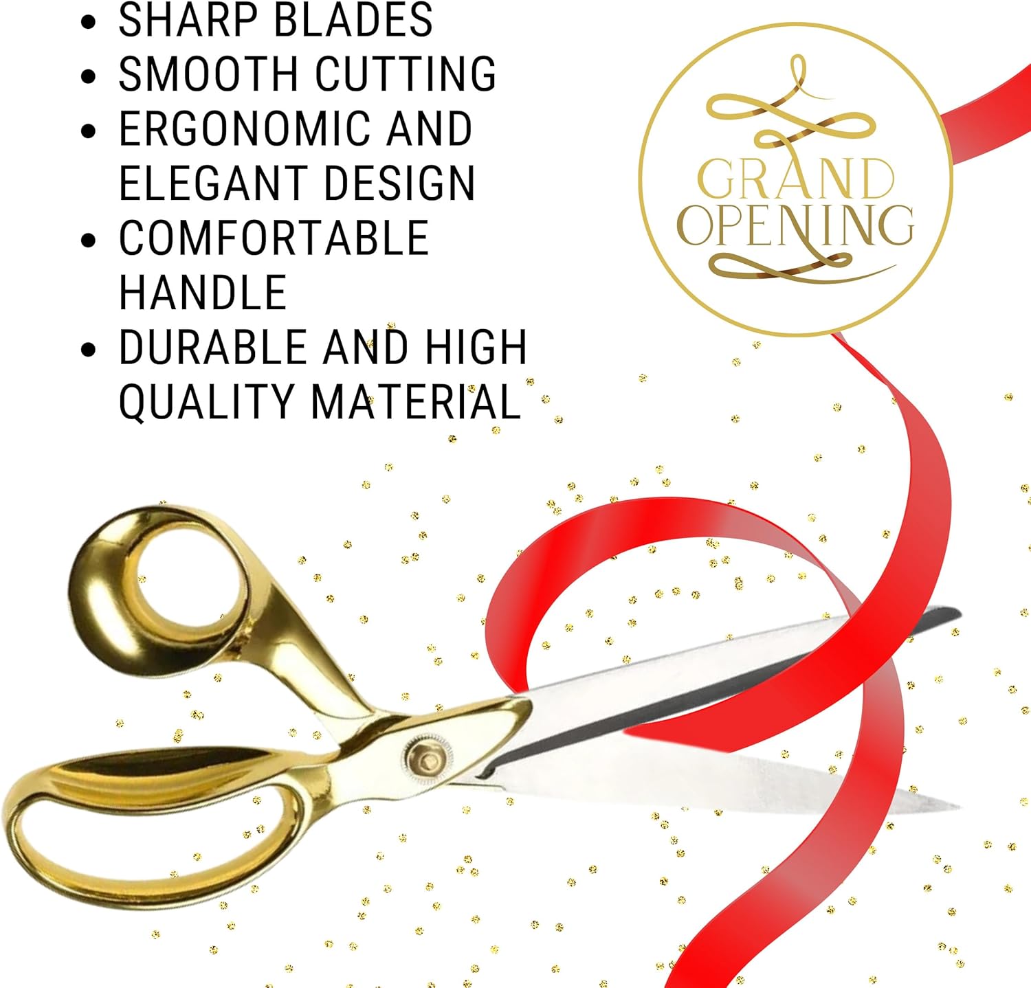 Gold Ribbon Cutting Kit with 11 Inch Scissors
