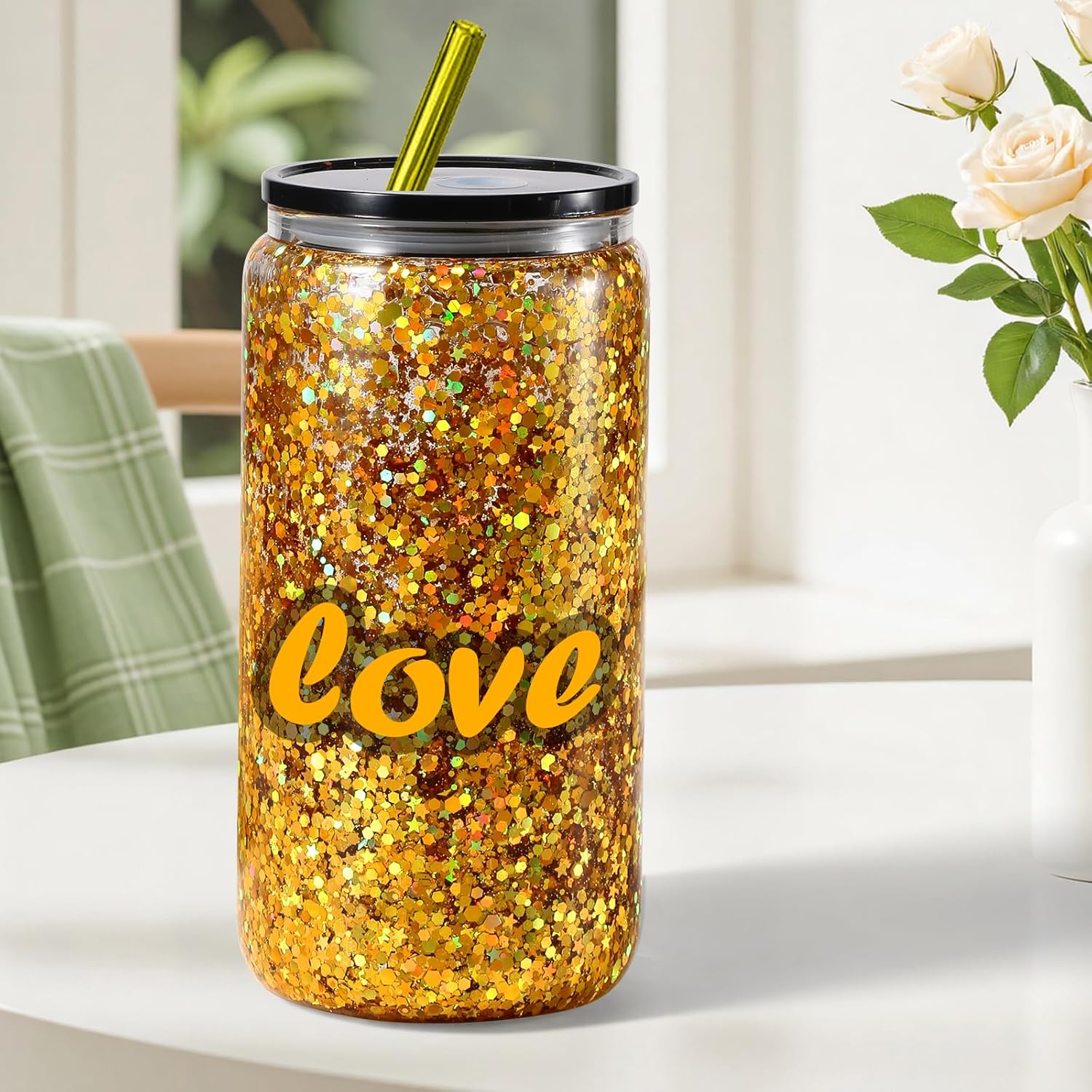 Snow Globe Tumbler Kit DIY Craft Supplies for Glitter Snow Globe Making