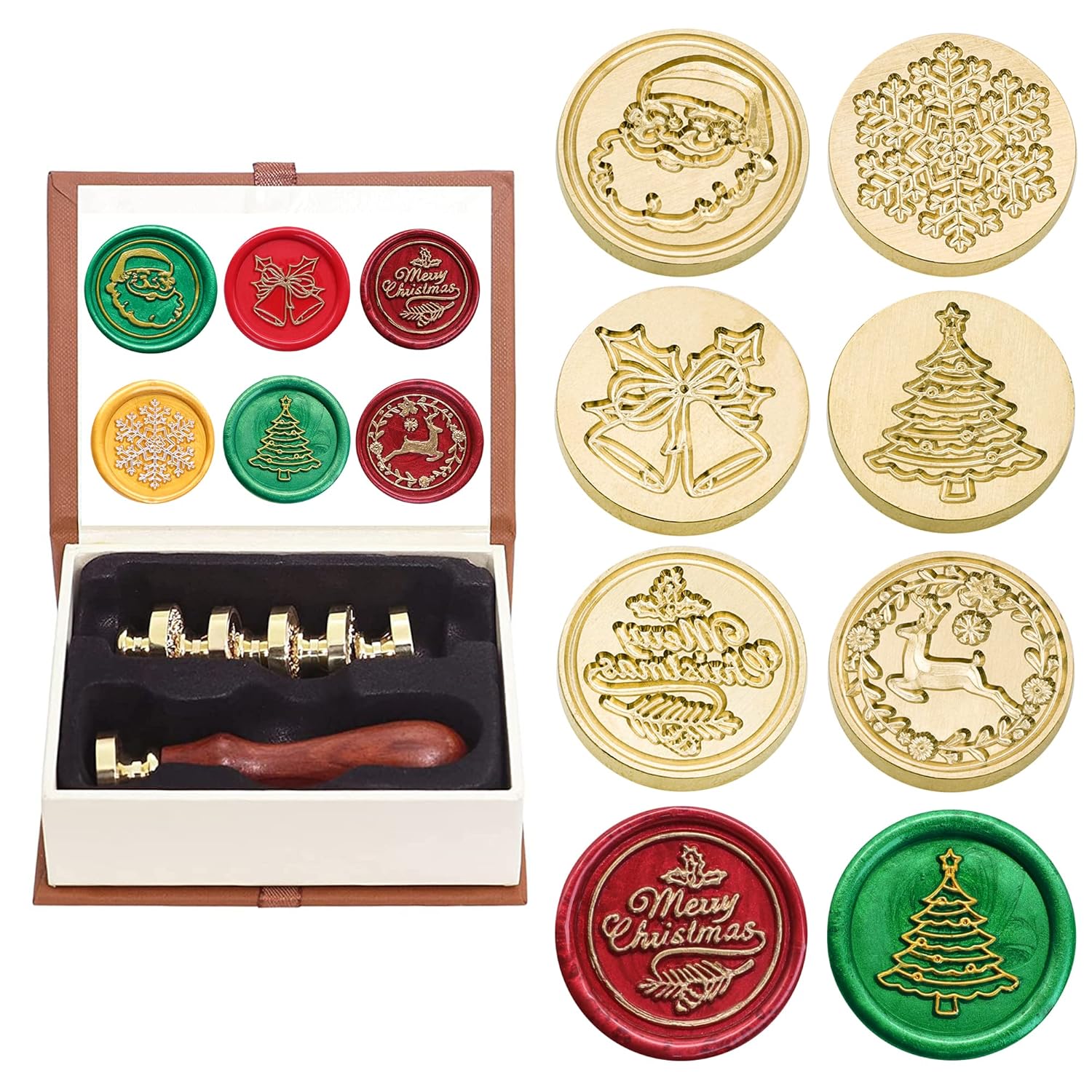 SWANGSA Christmas Wax Seal Stamp Set 6 Pieces