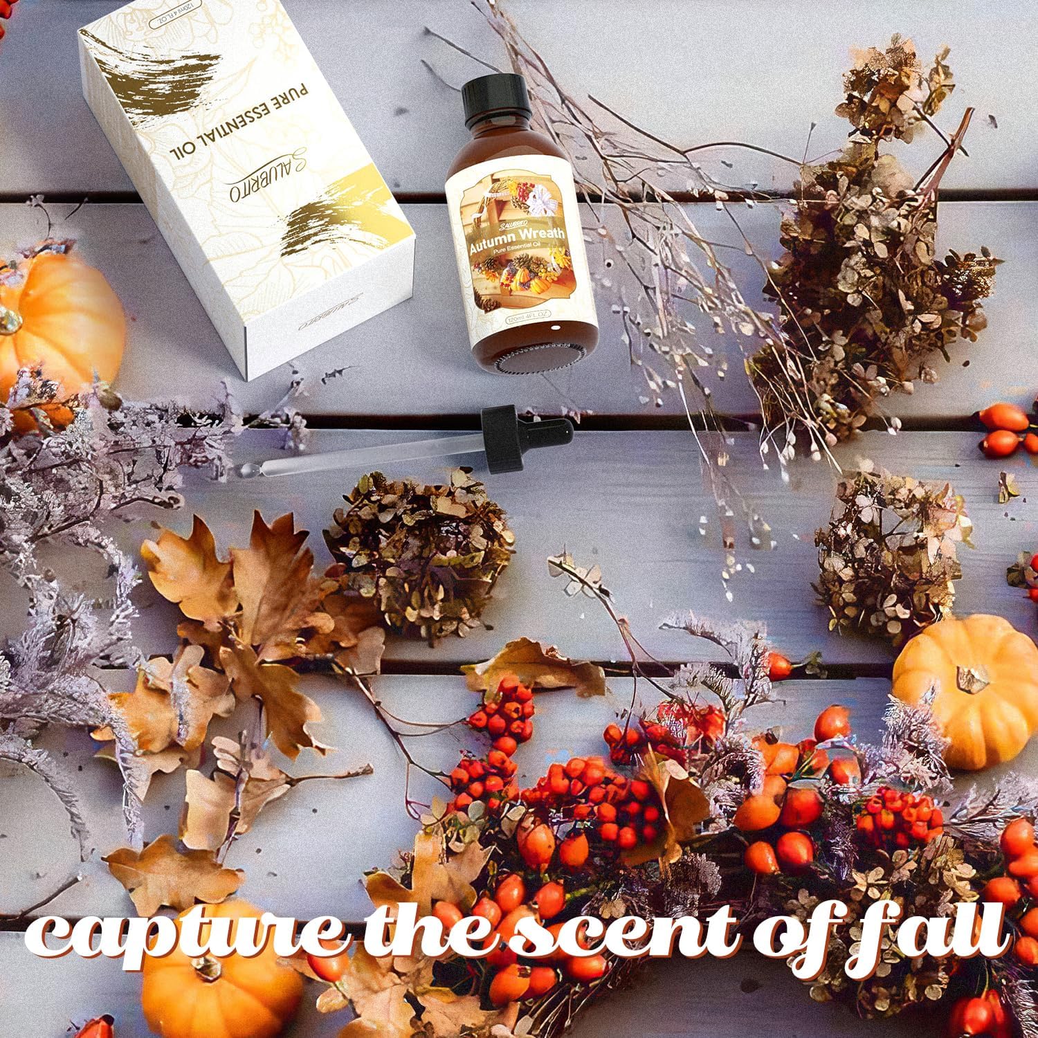 SALUBRITO Fall Essential Oil 4 Fl Oz for Diffuser and Candle