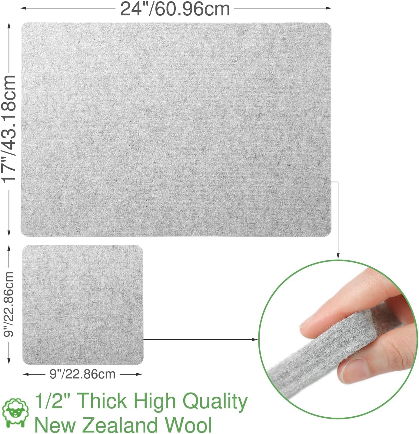 Mart Cobra Wool Pressing Mat for Quilting 17x24