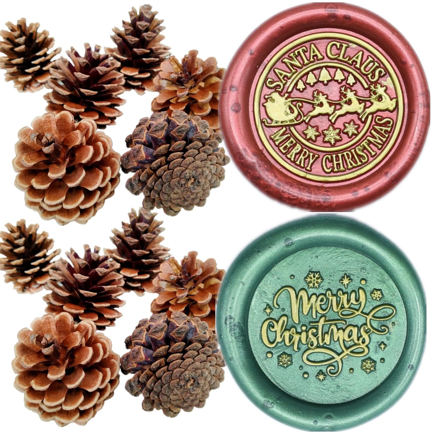 Santa Claus Wax Seal Stamp Set 2 Pcs