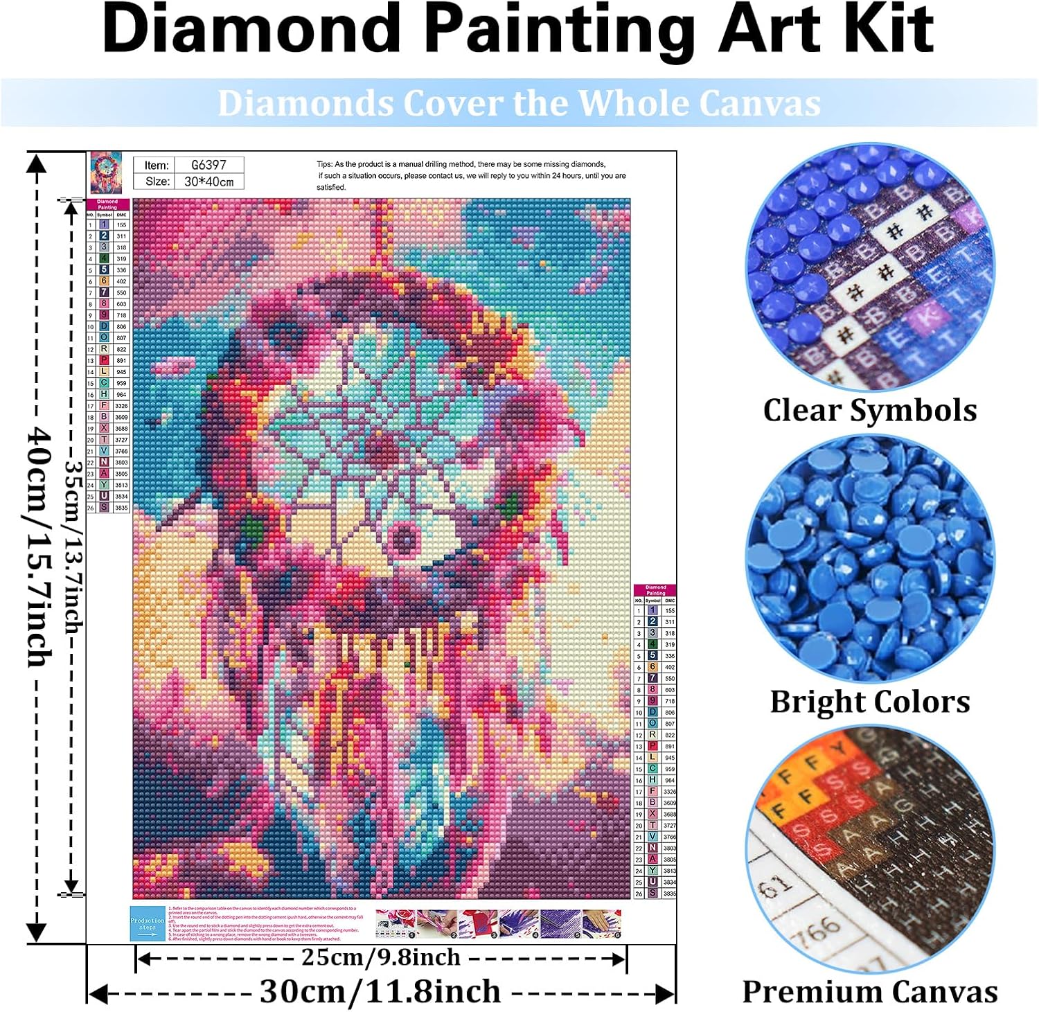 Reivworl Diamond Art Kit for Adults 12x16 Inch