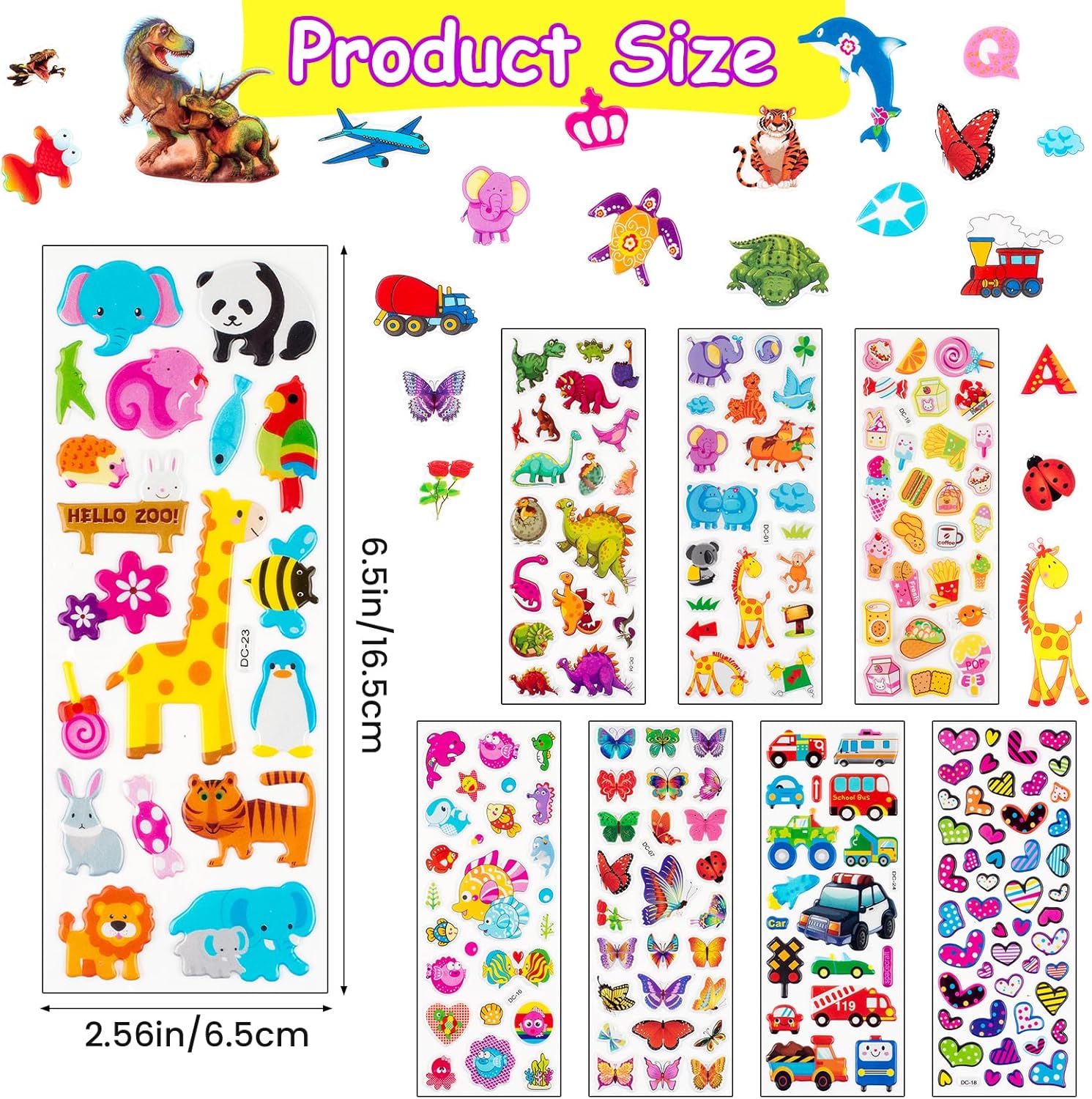 Habett 3D Stickers for Kids and Toddlers